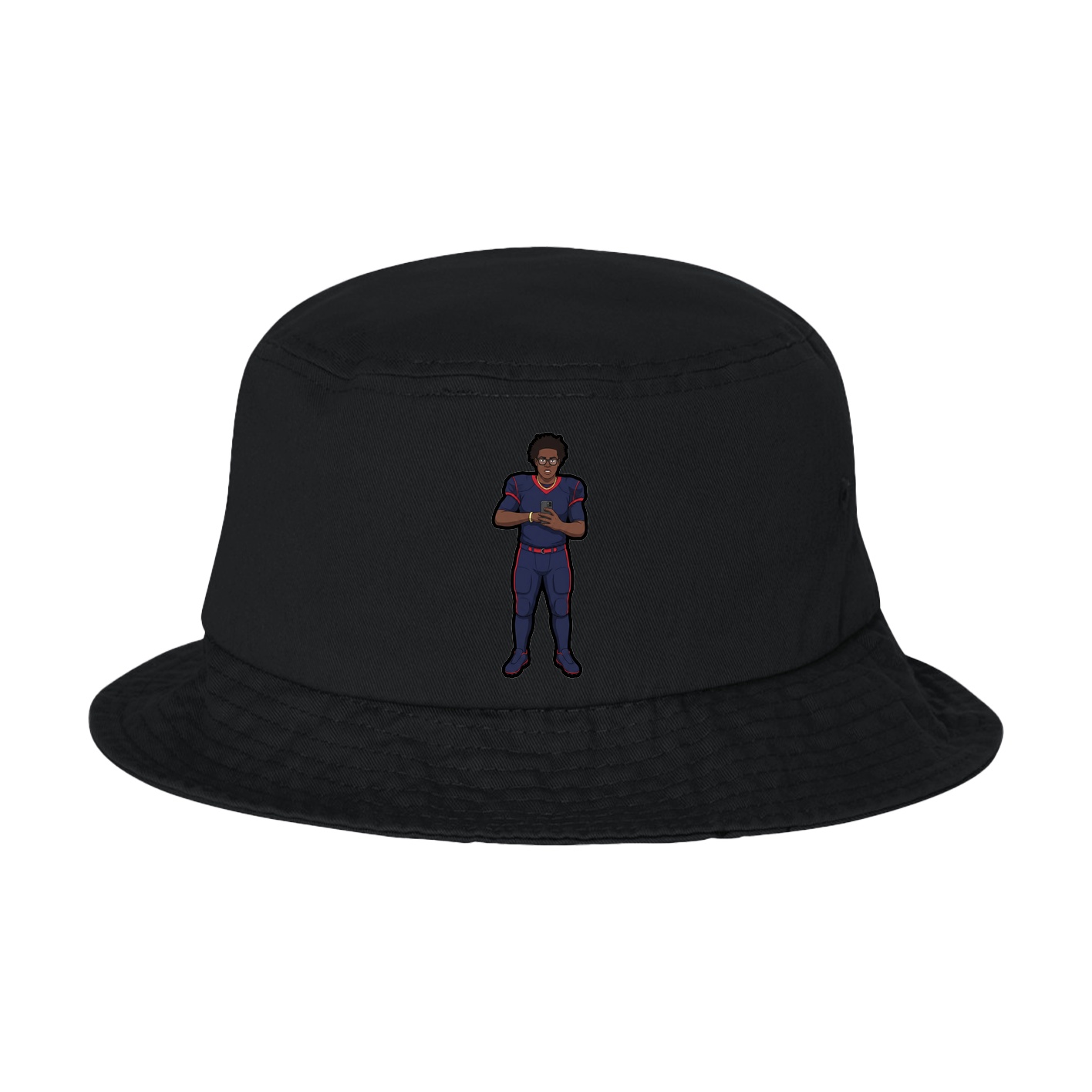 Bucket Cap — Name Vertical in Black