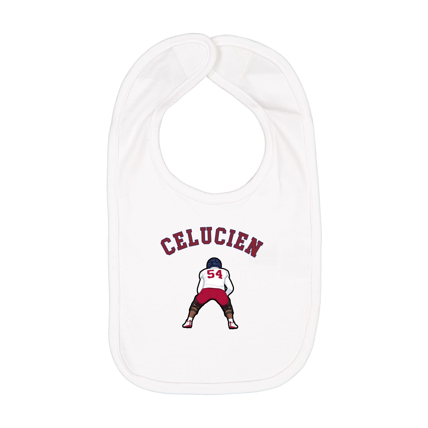 Infant Bib — Shirsey Arch in White