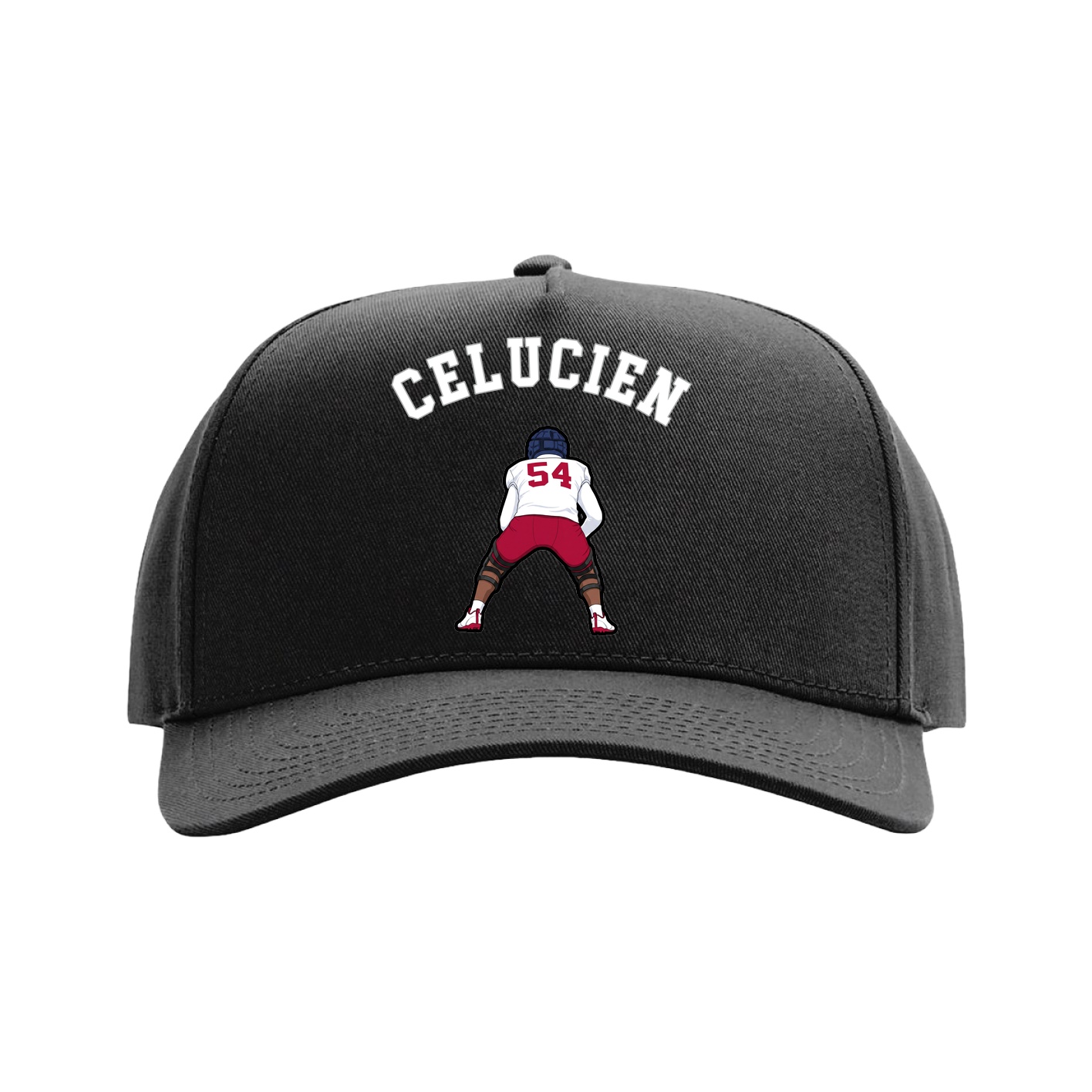 Full Fabric Five-Panel Champ Cap — Shirsey Arch in Black