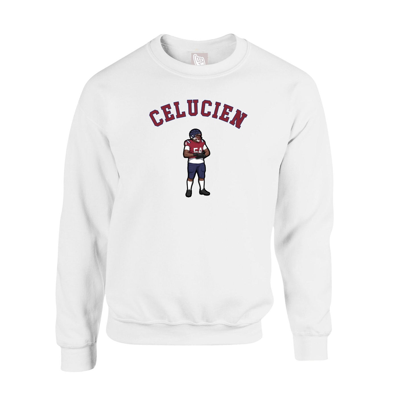 Fleece Crew — Shirsey Arch in White