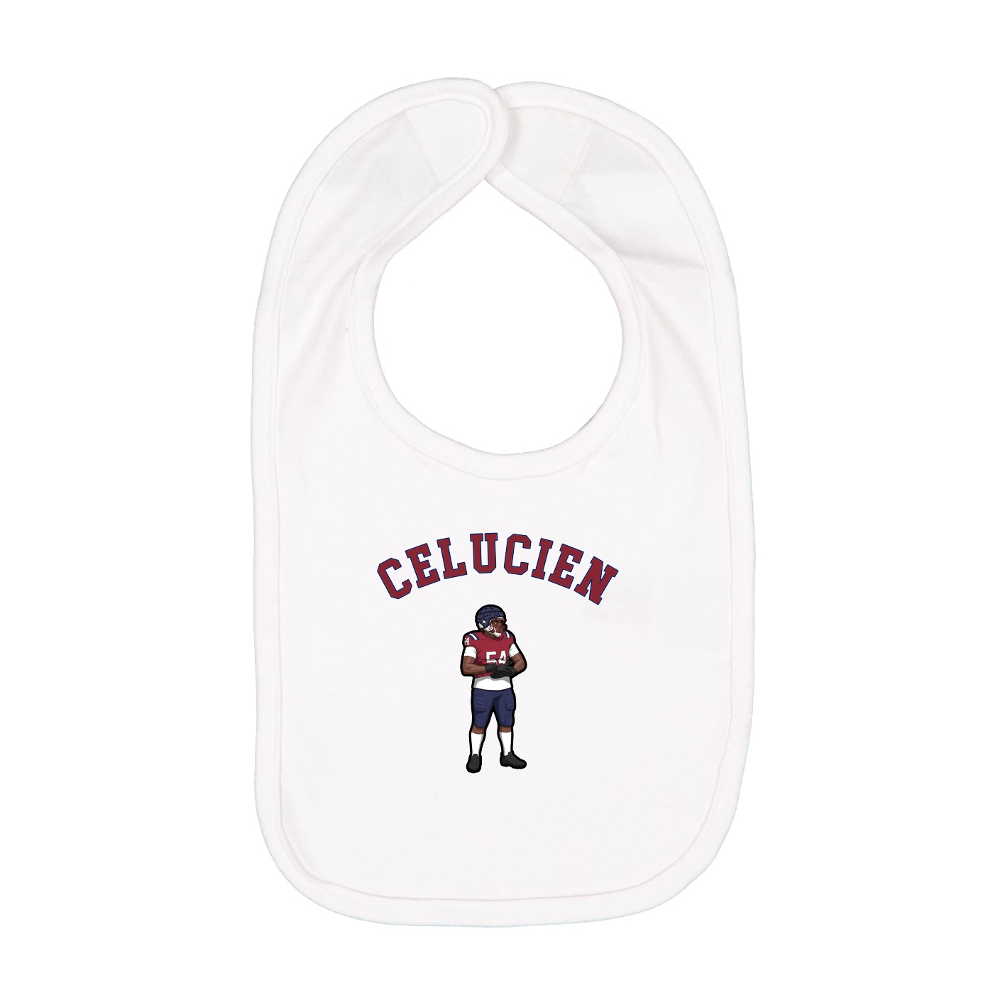 Infant Bib — Shirsey Arch in White
