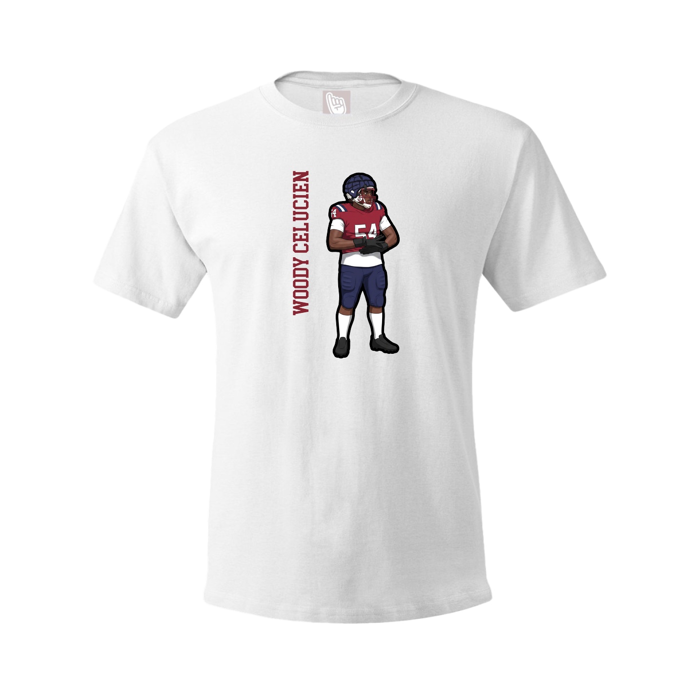 Tee — Name Vertical in White