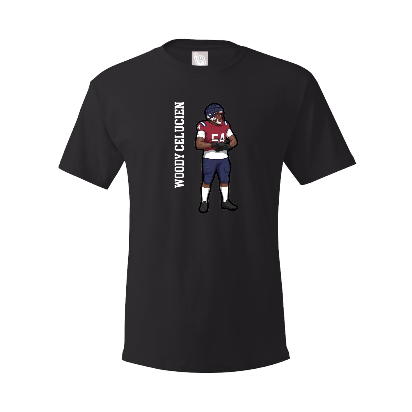 Youth Tee — Name Vertical in Black