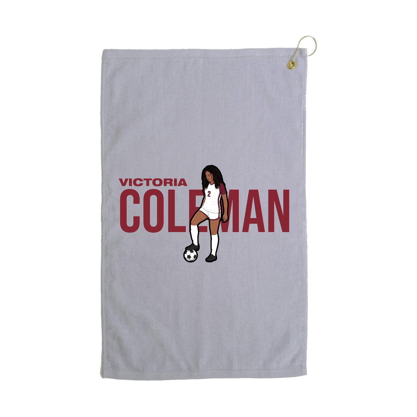 Golf Towel — Player Name in Grey