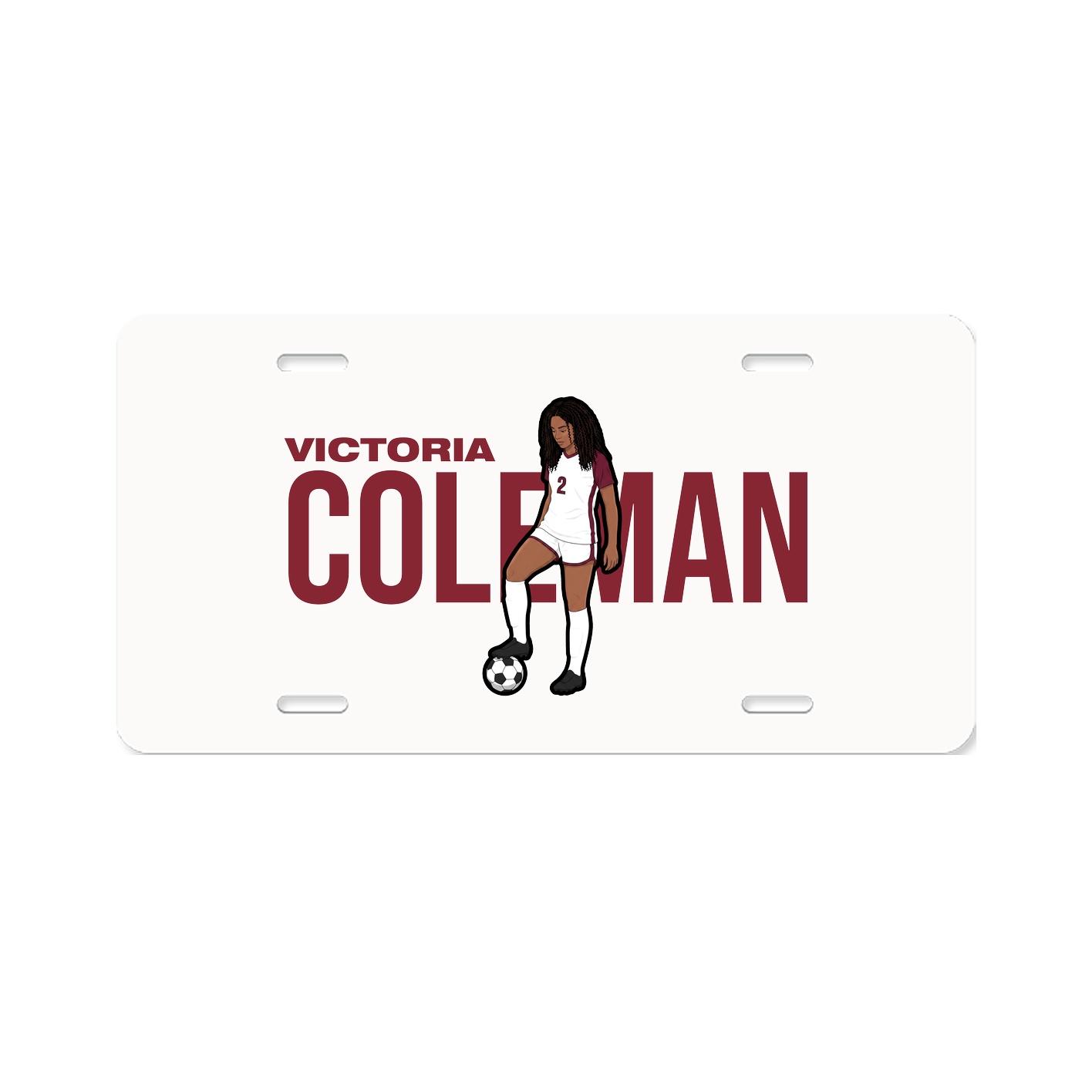 License Plate — Player Name in Classic