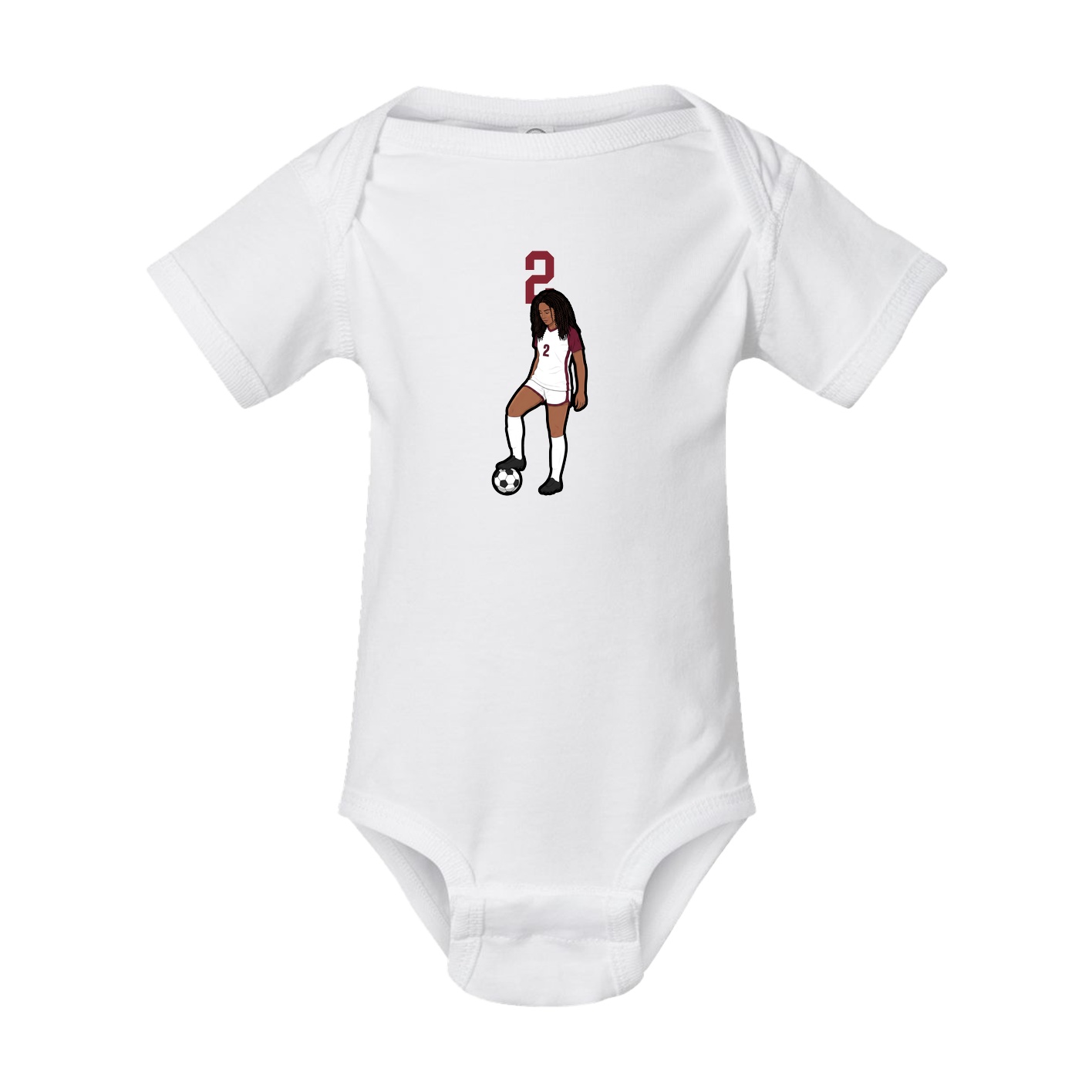 Baby Onesie — Number Top in White