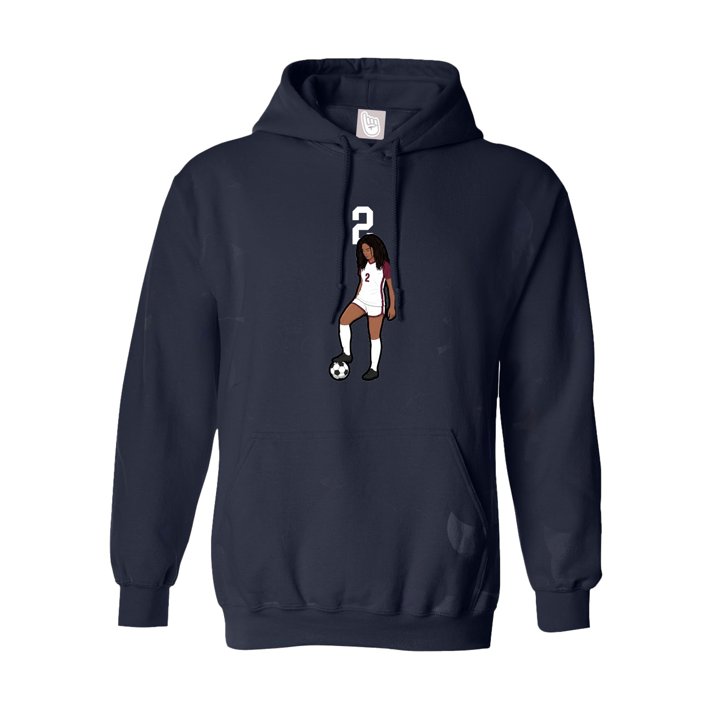 Hoodie — Number Top in Navy