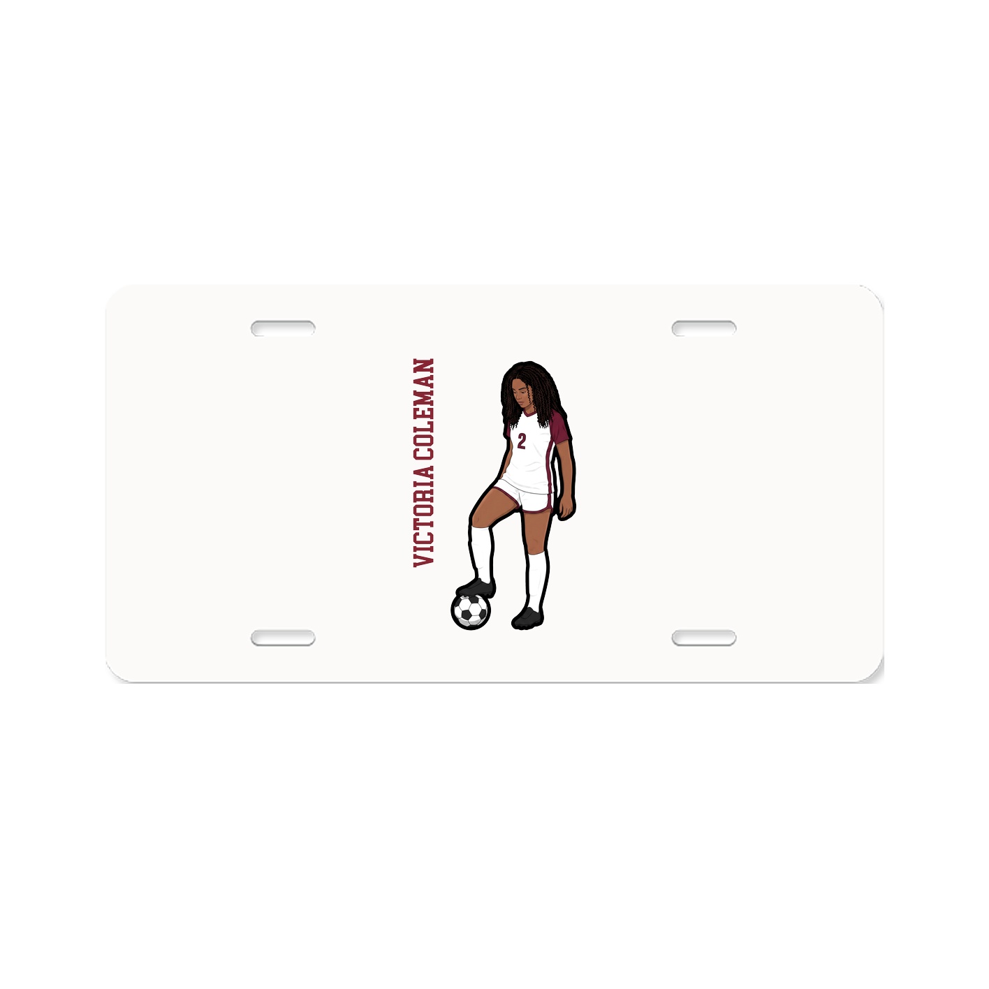 License Plate — Name Vertical in Classic