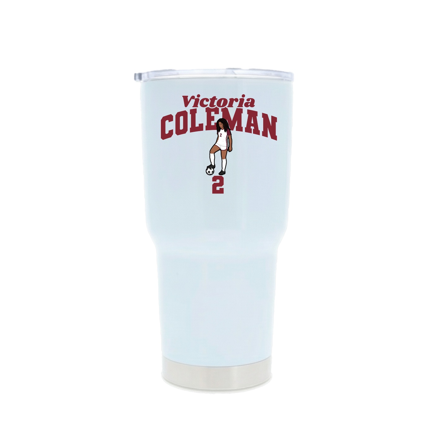 30oz Stainless Steel Tumbler — Signature Arch in White
