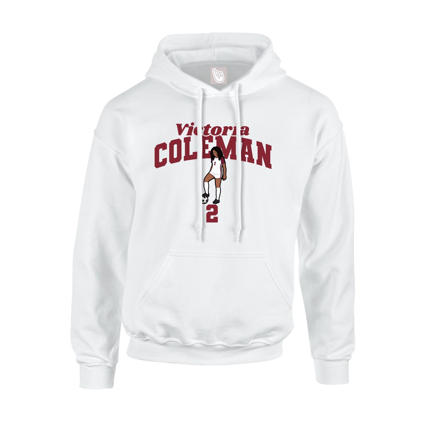 Hoodie — Signature Arch in White