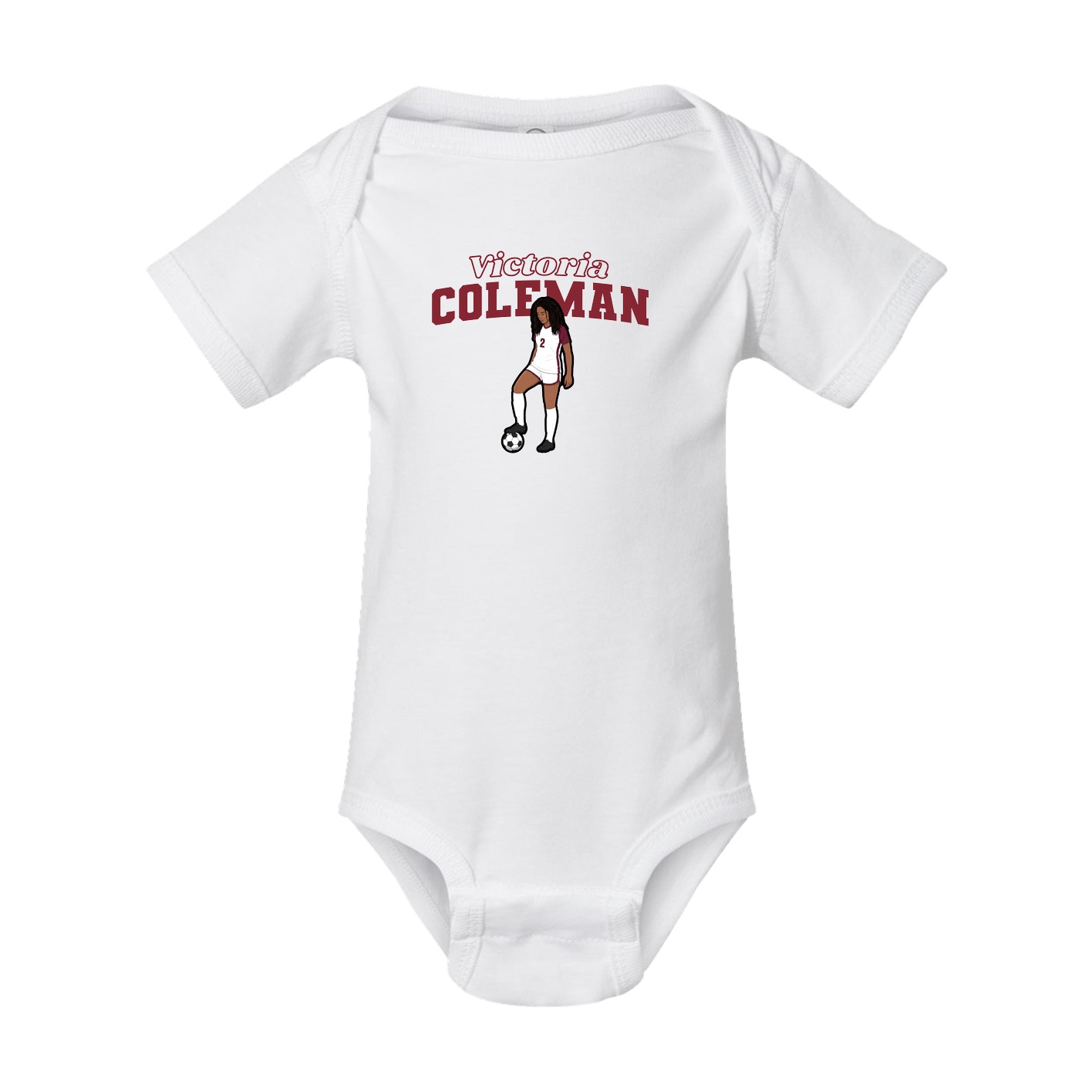 Baby Onesie — Name Arch in White