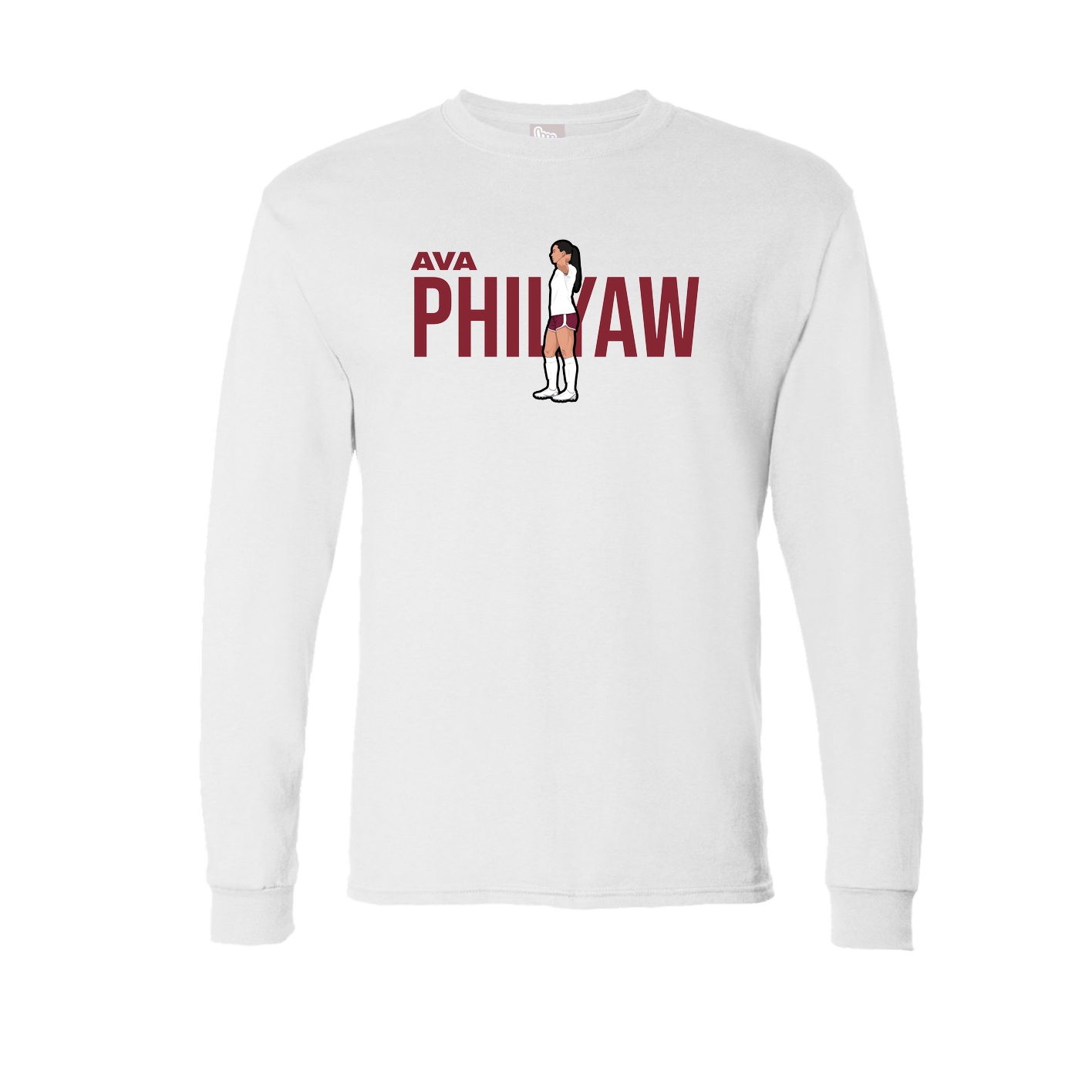 Long Sleeve Tee — Player Name in White