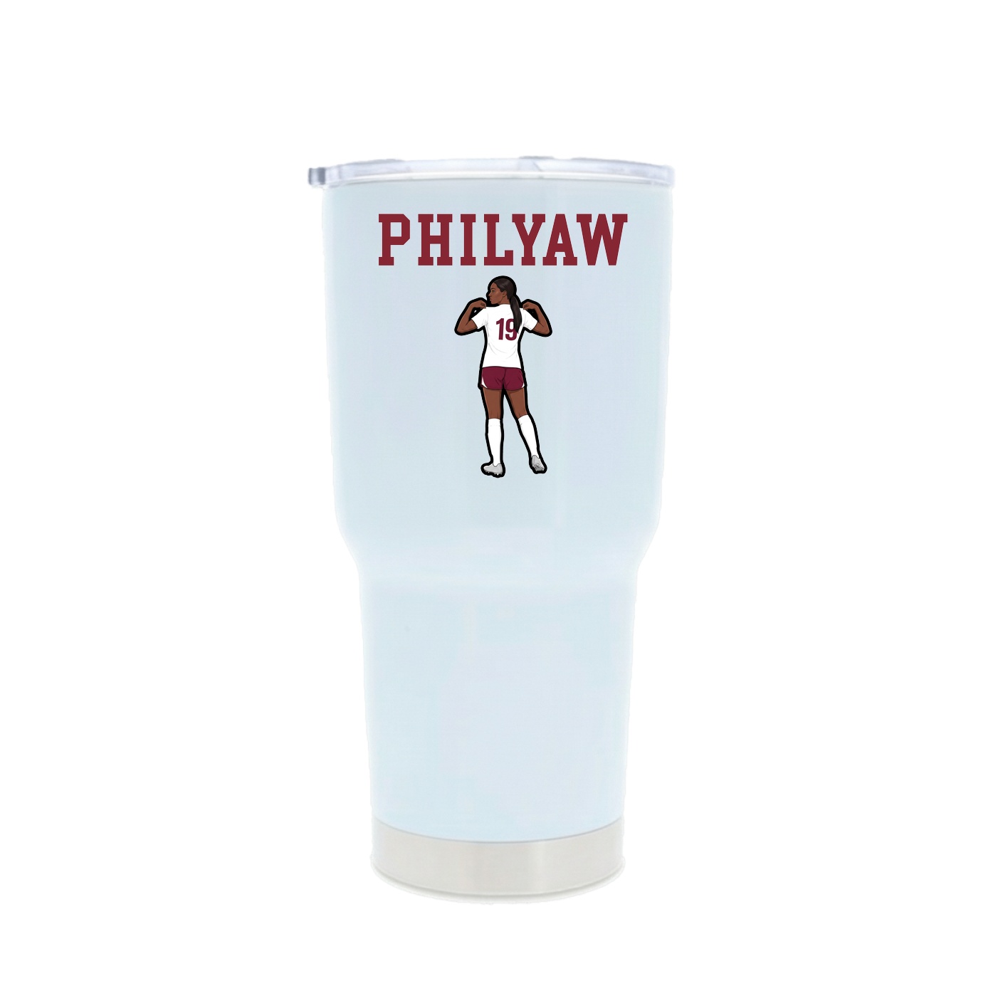 30oz Stainless Steel Tumbler — Shirsey in White