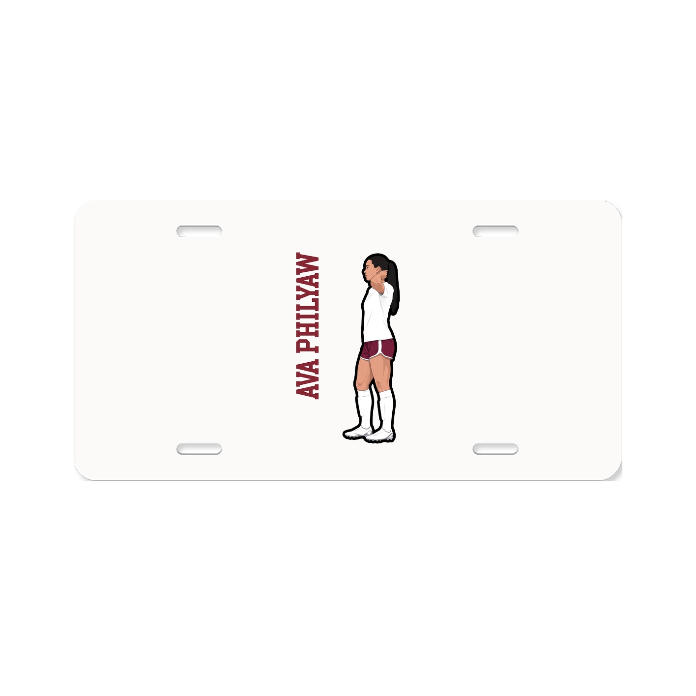 License Plate — Name Vertical in Classic