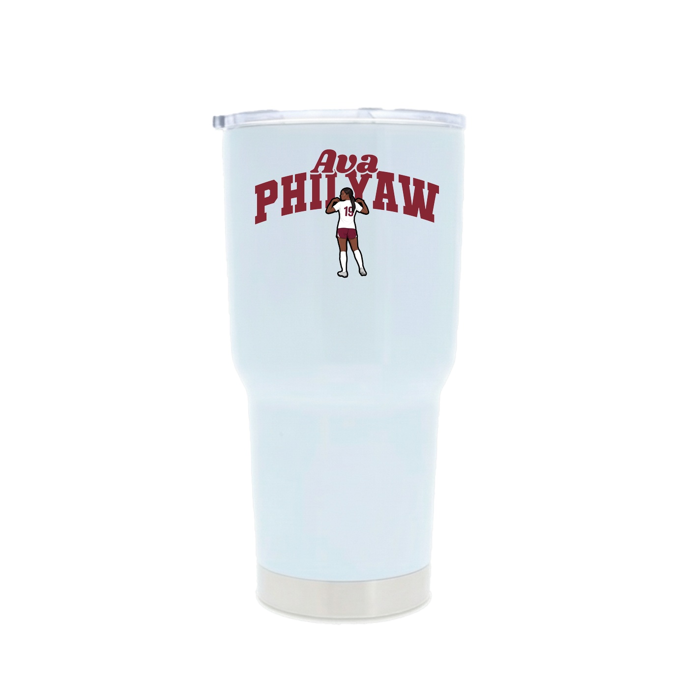 30oz Stainless Steel Tumbler — Signature Arch in White
