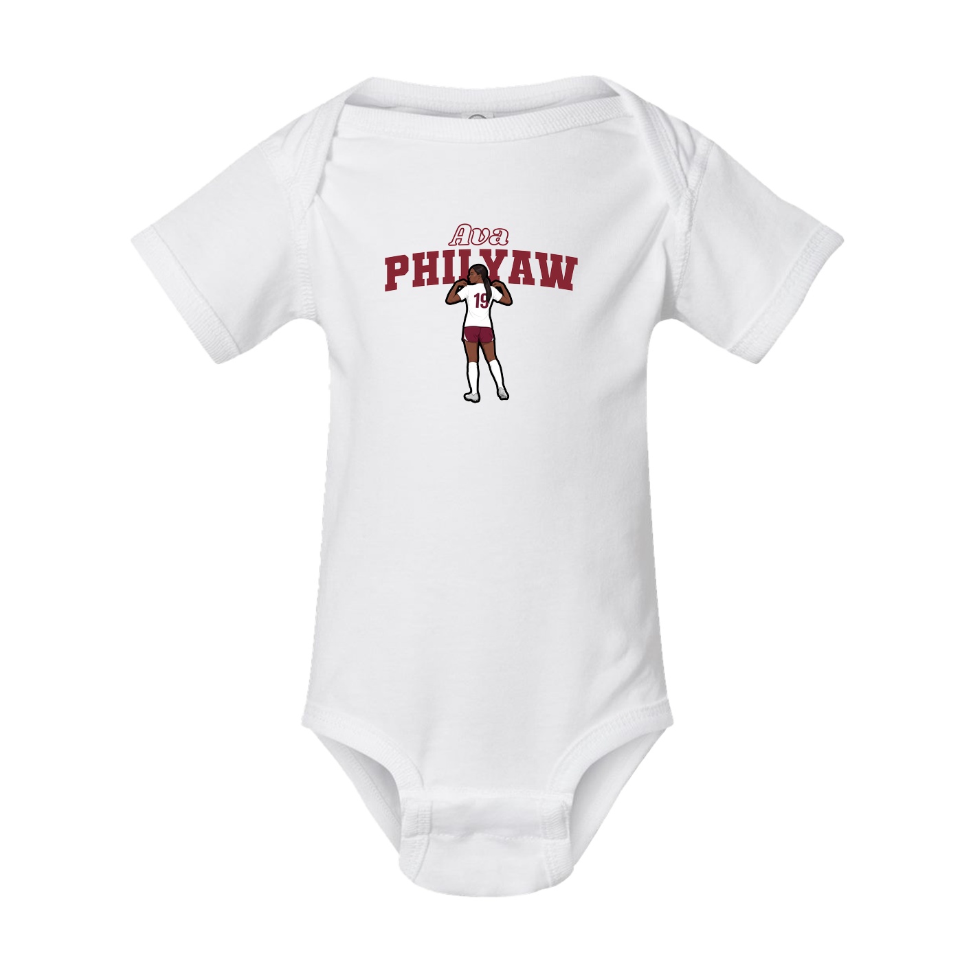 Baby Onesie — Name Arch in White