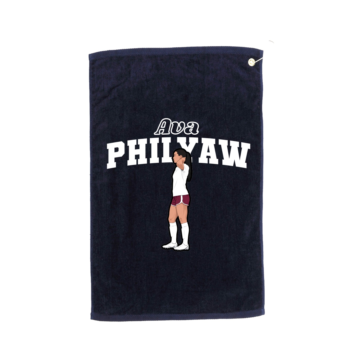 Golf Towel — Name Arch in Navy