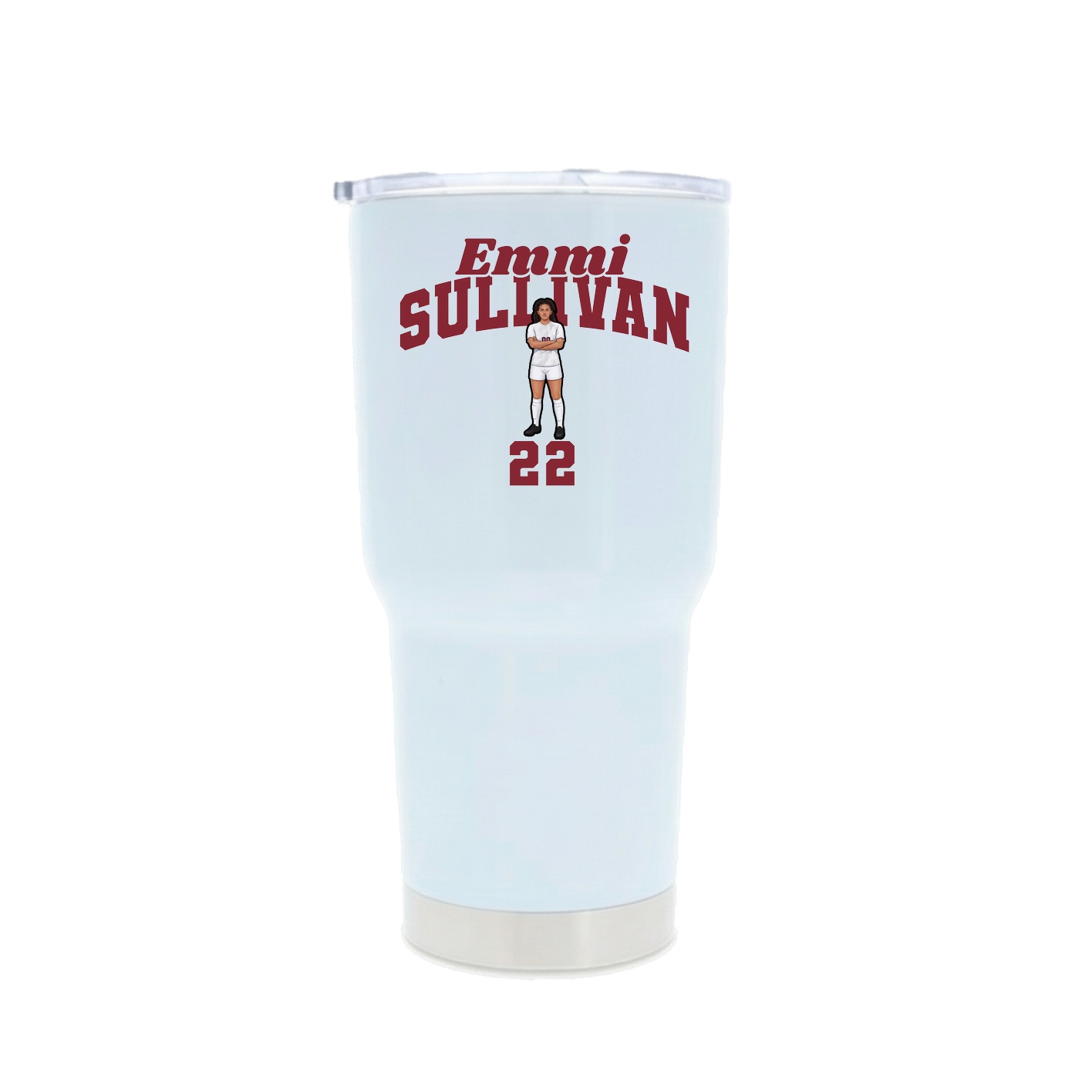 30oz Stainless Steel Tumbler — Signature Arch in White