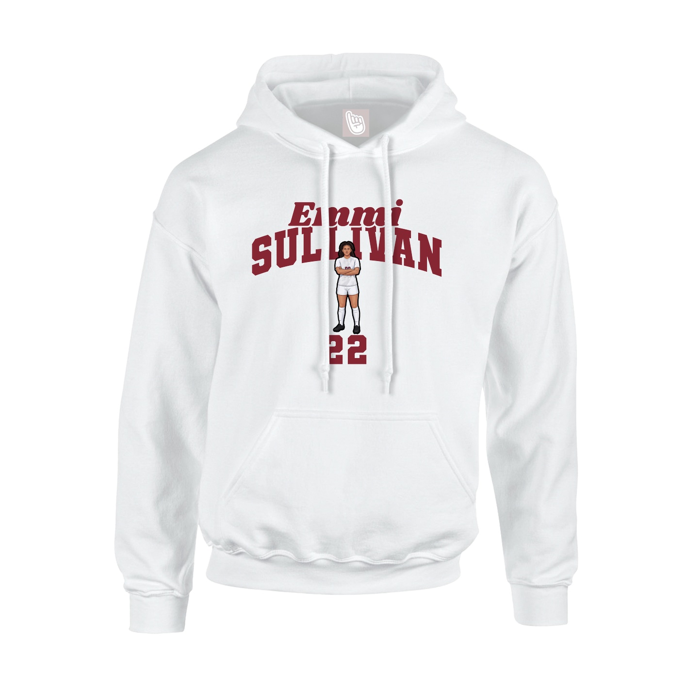 Hoodie — Signature Arch in White