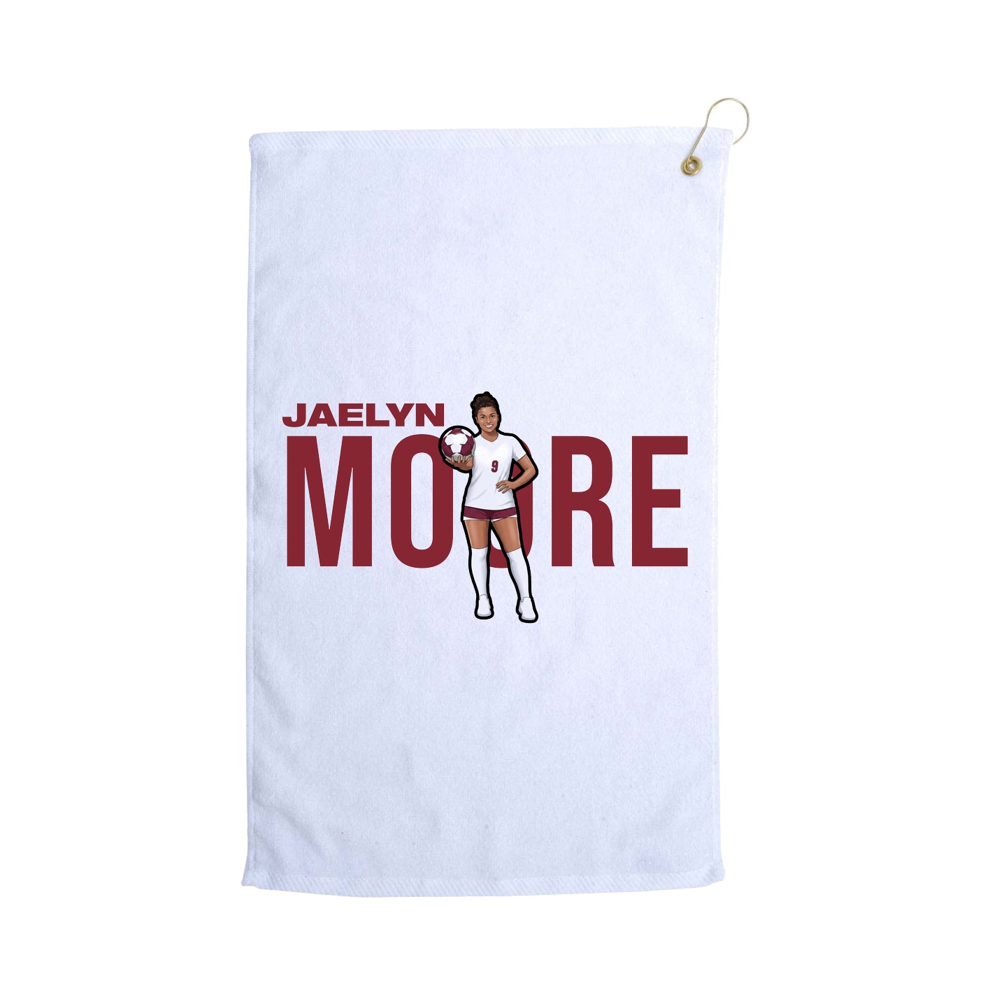 Golf Towel — Player Name in White
