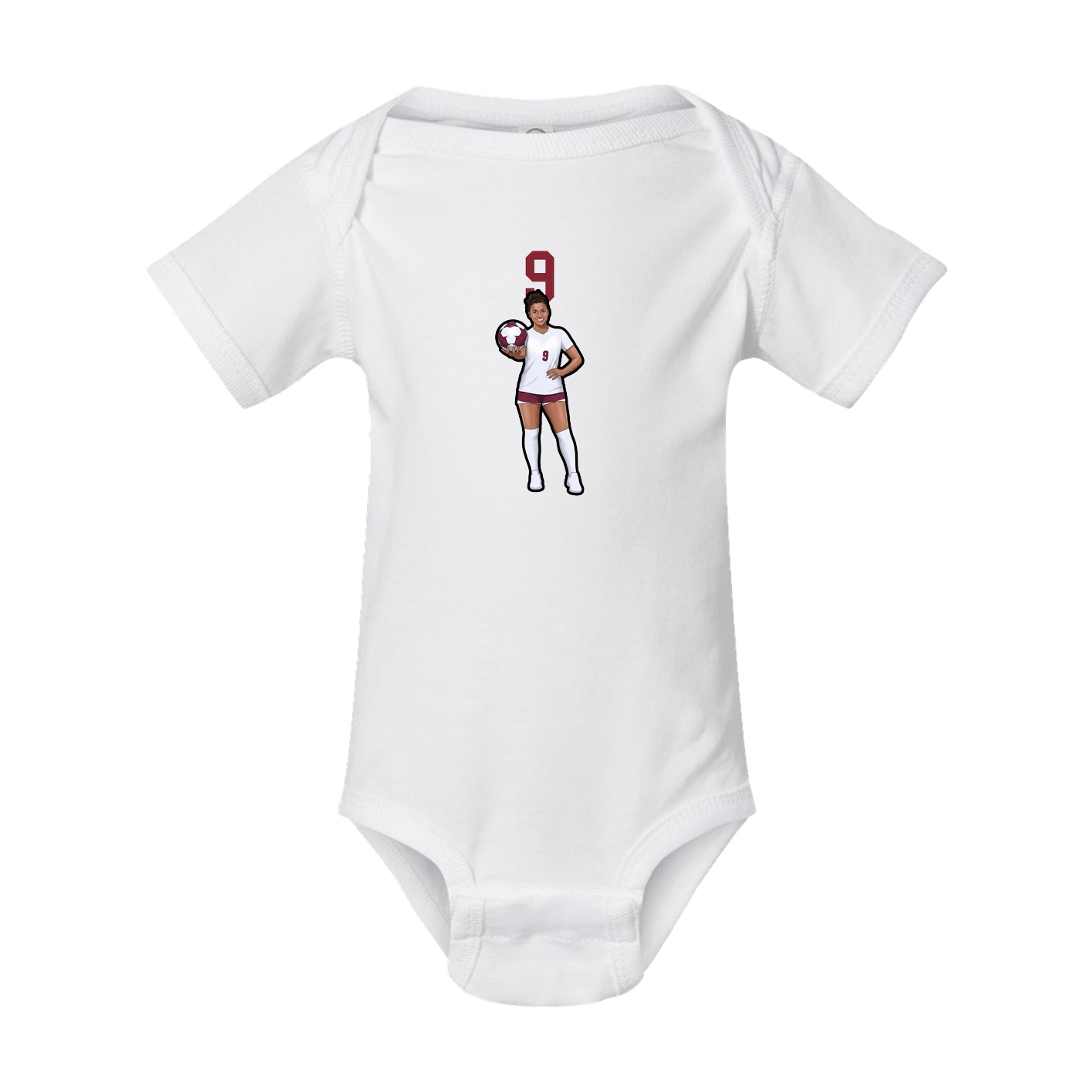 Baby Onesie — Number Top in White