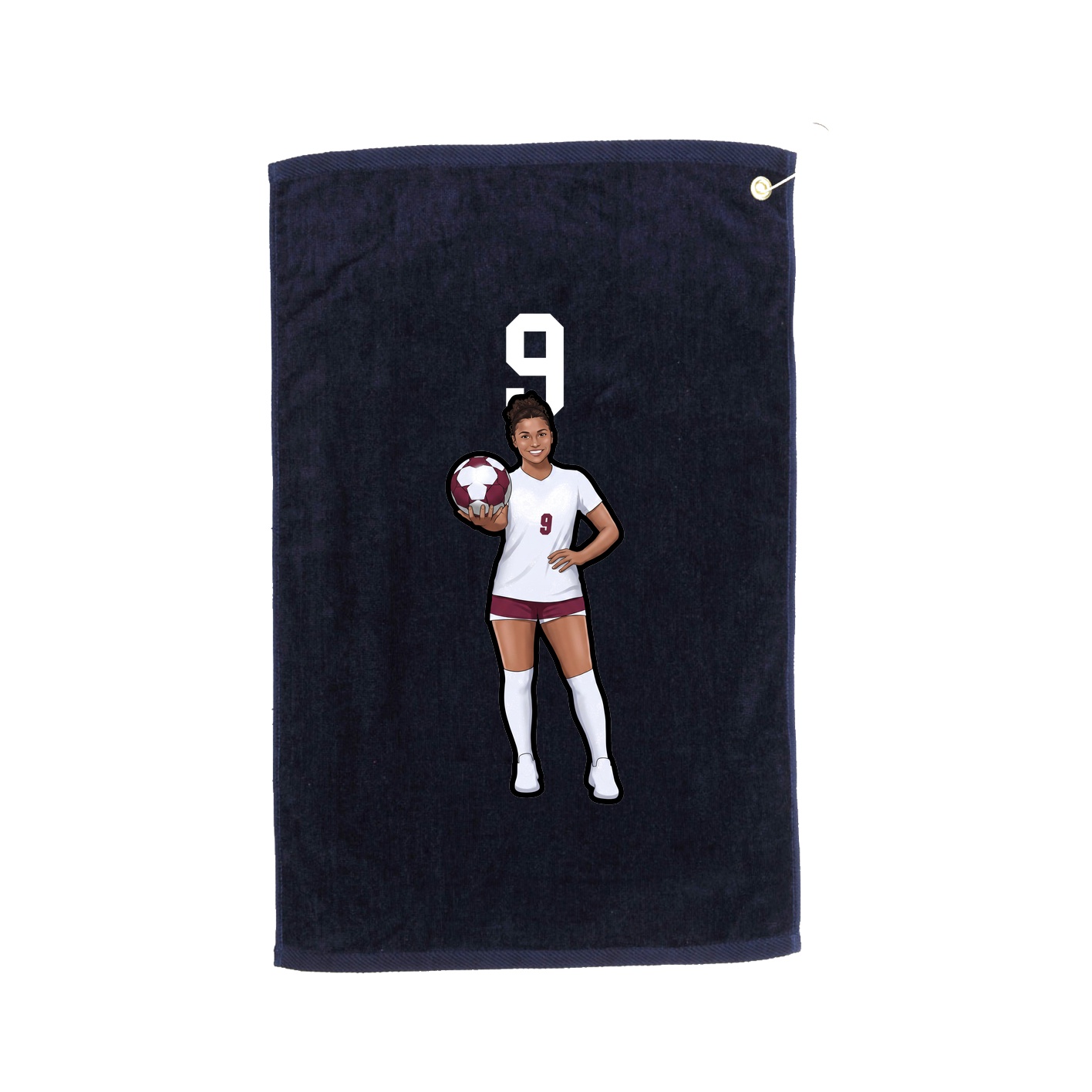 Golf Towel — Number Top in Navy