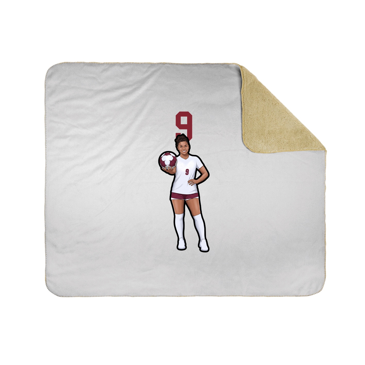 Throw Blanket — Number Top in White