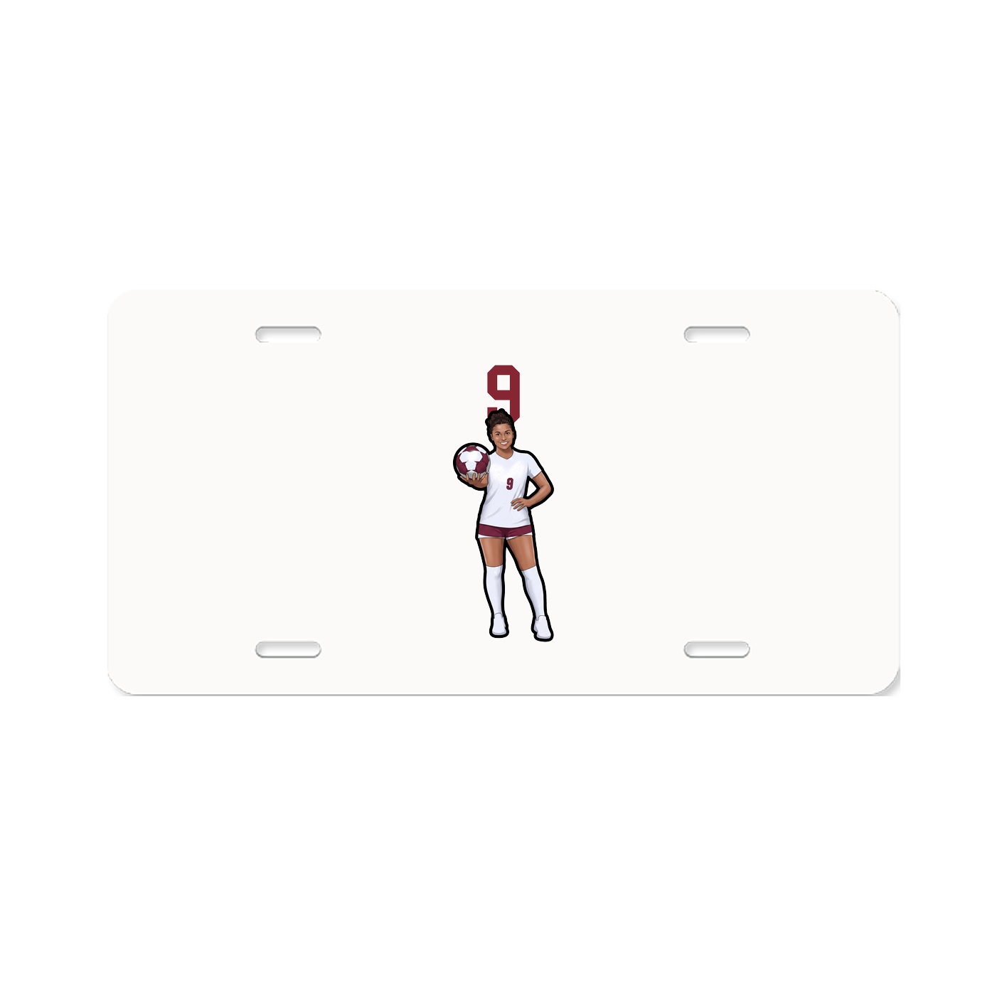License Plate — Number Top in Classic