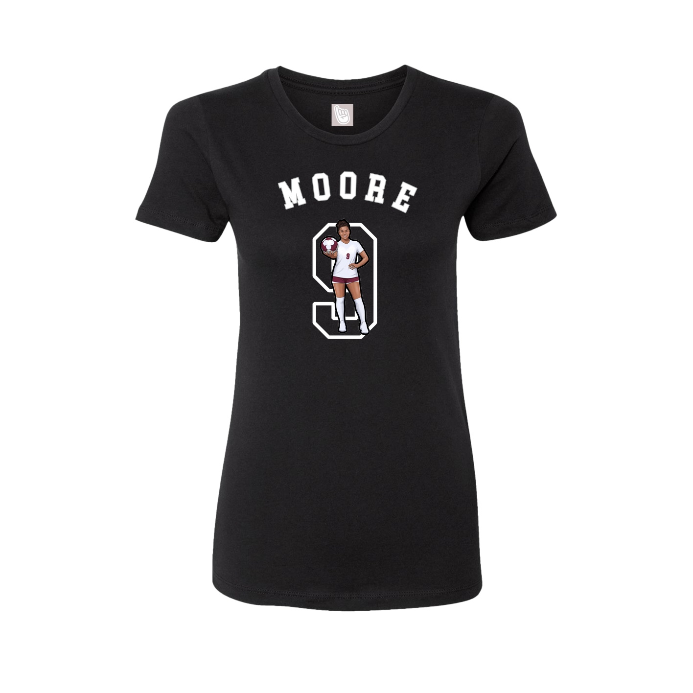 Fitted Women's Tee — Shirsey Arch in Black