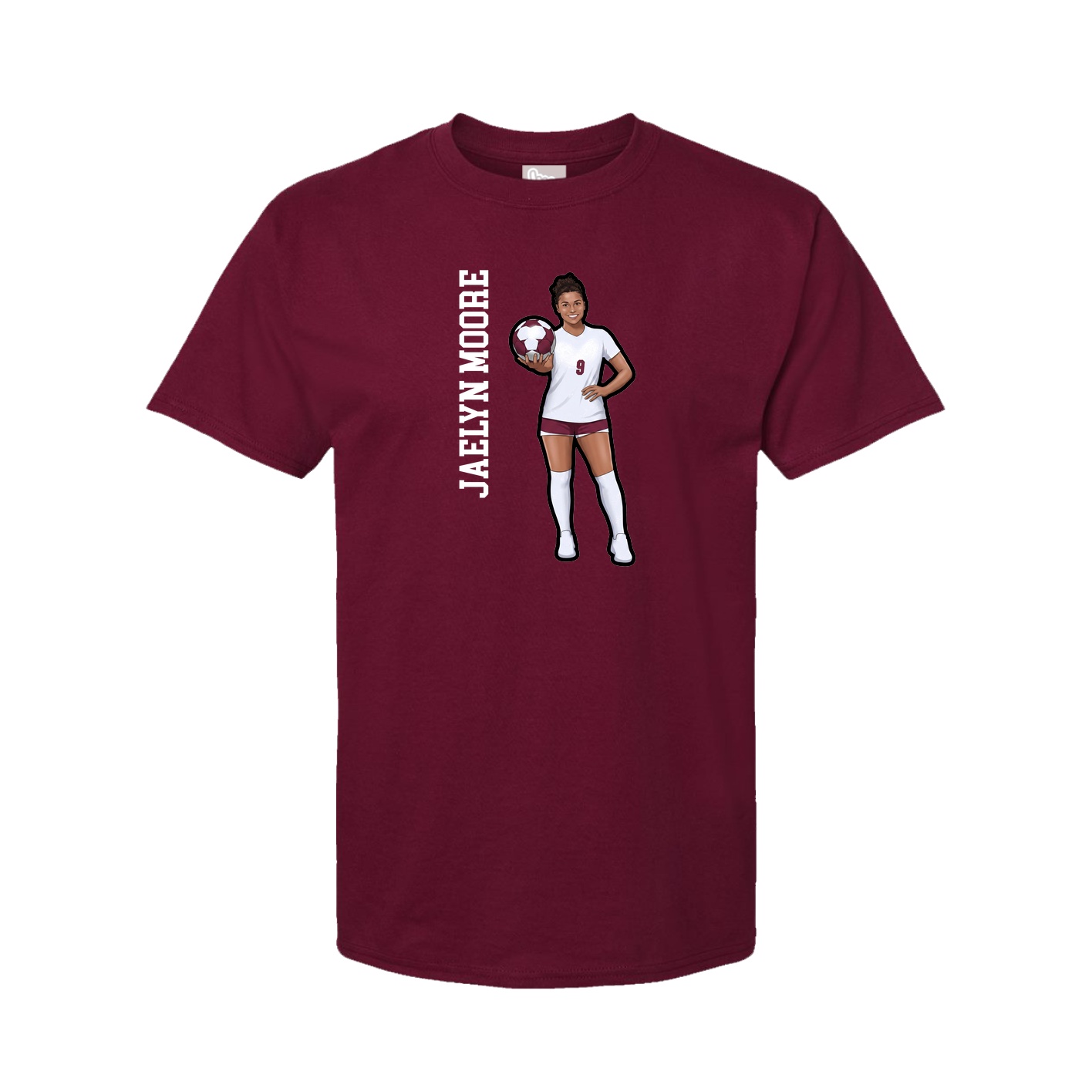Tee — Name Vertical in Cardinal