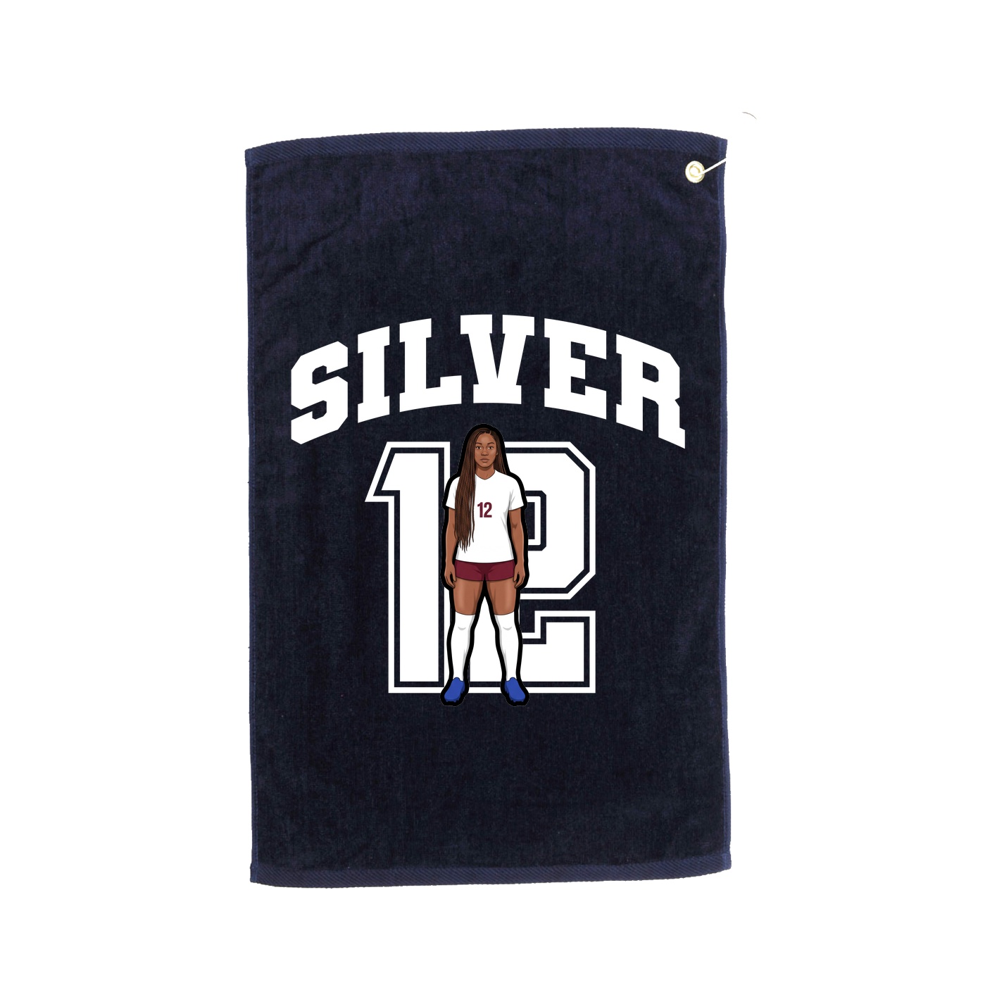Golf Towel — Number in Navy