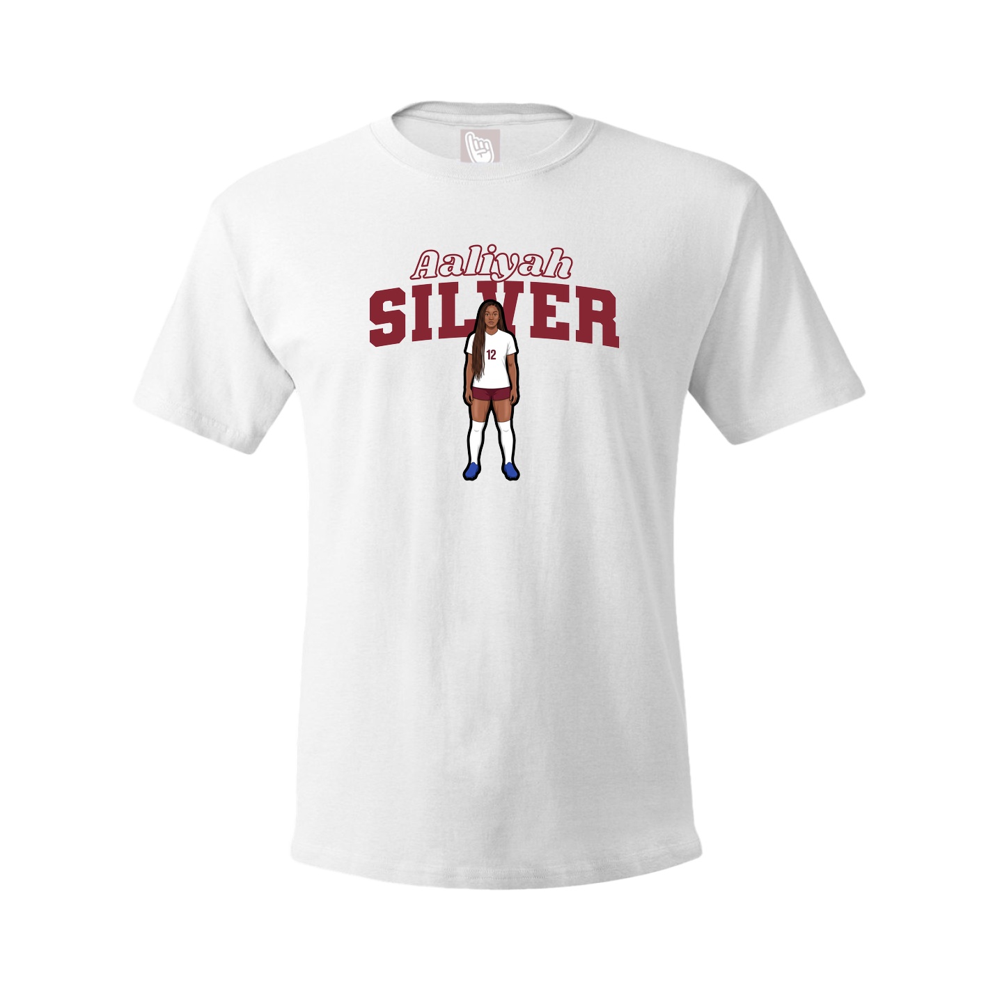 Youth Tee — Name Arch in White