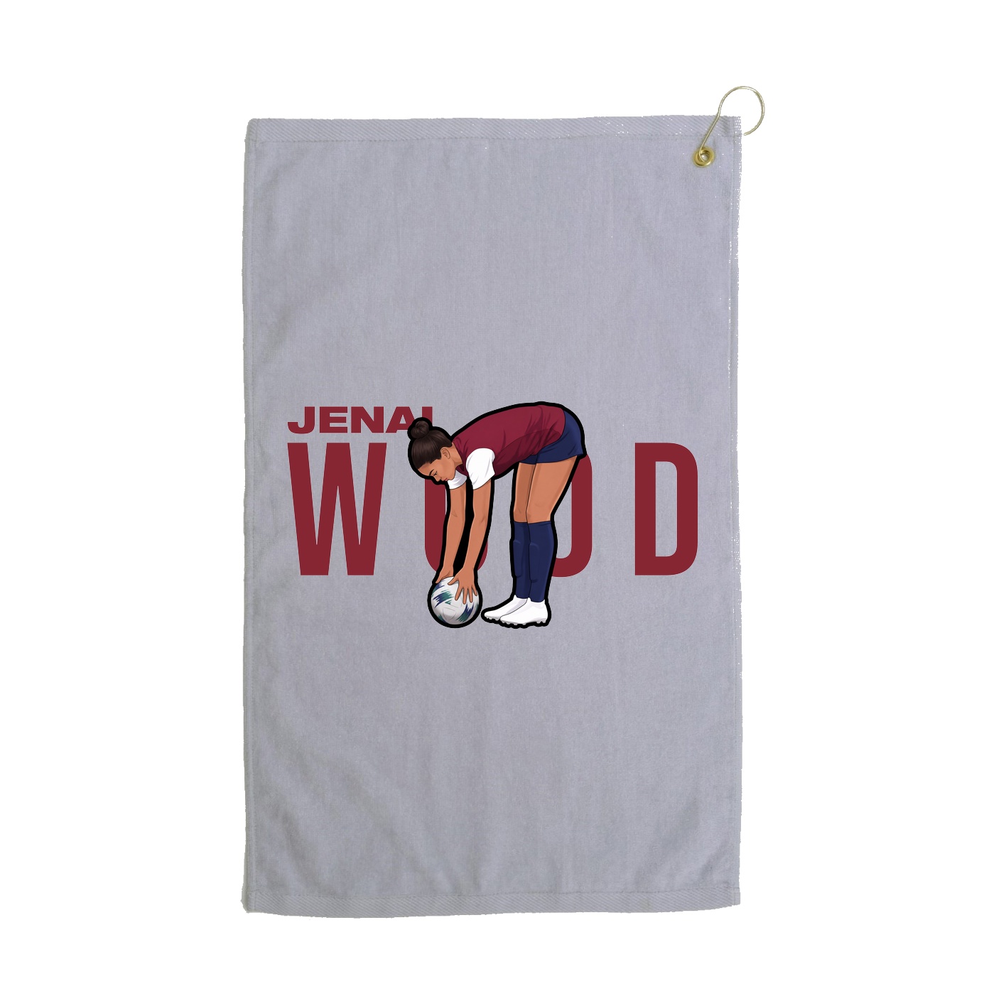 Golf Towel — Player Name in Grey