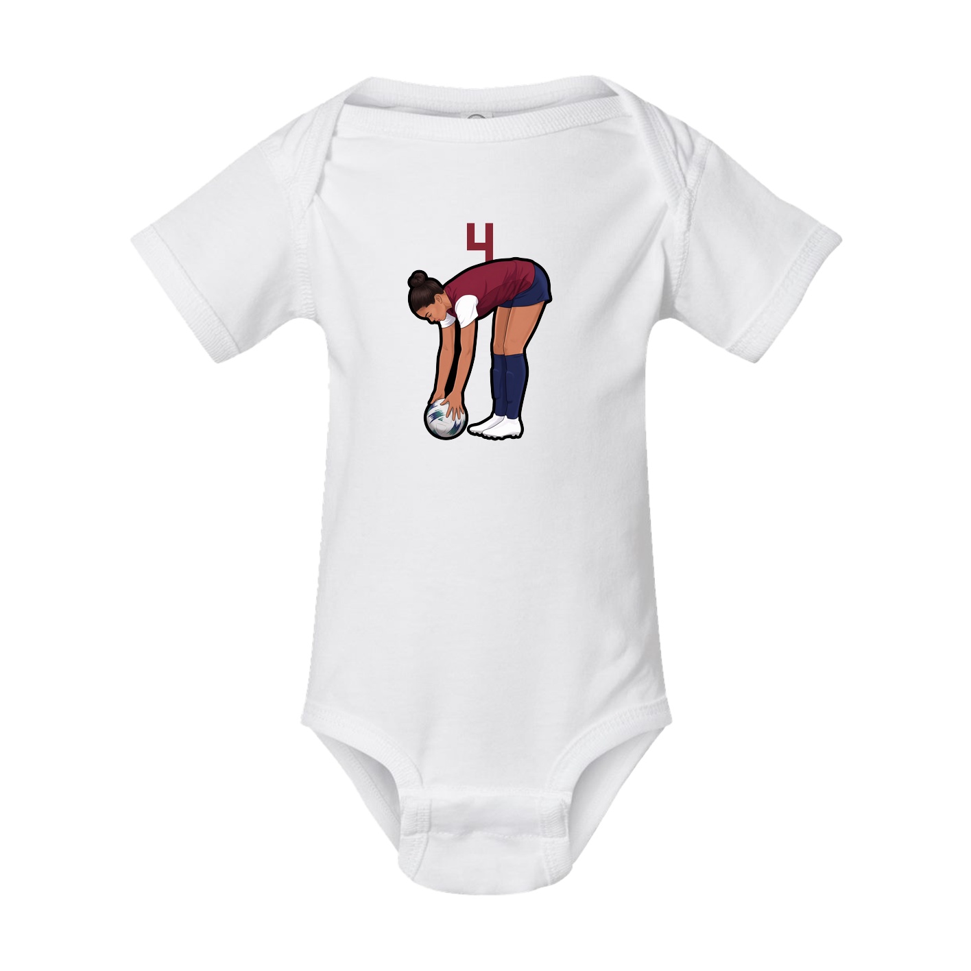 Baby Onesie — Number Top in White