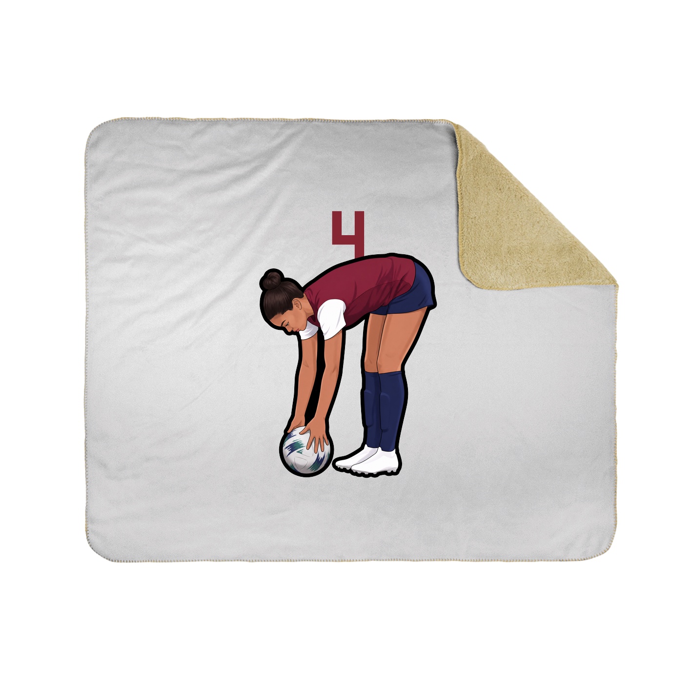 Throw Blanket — Number Top in White