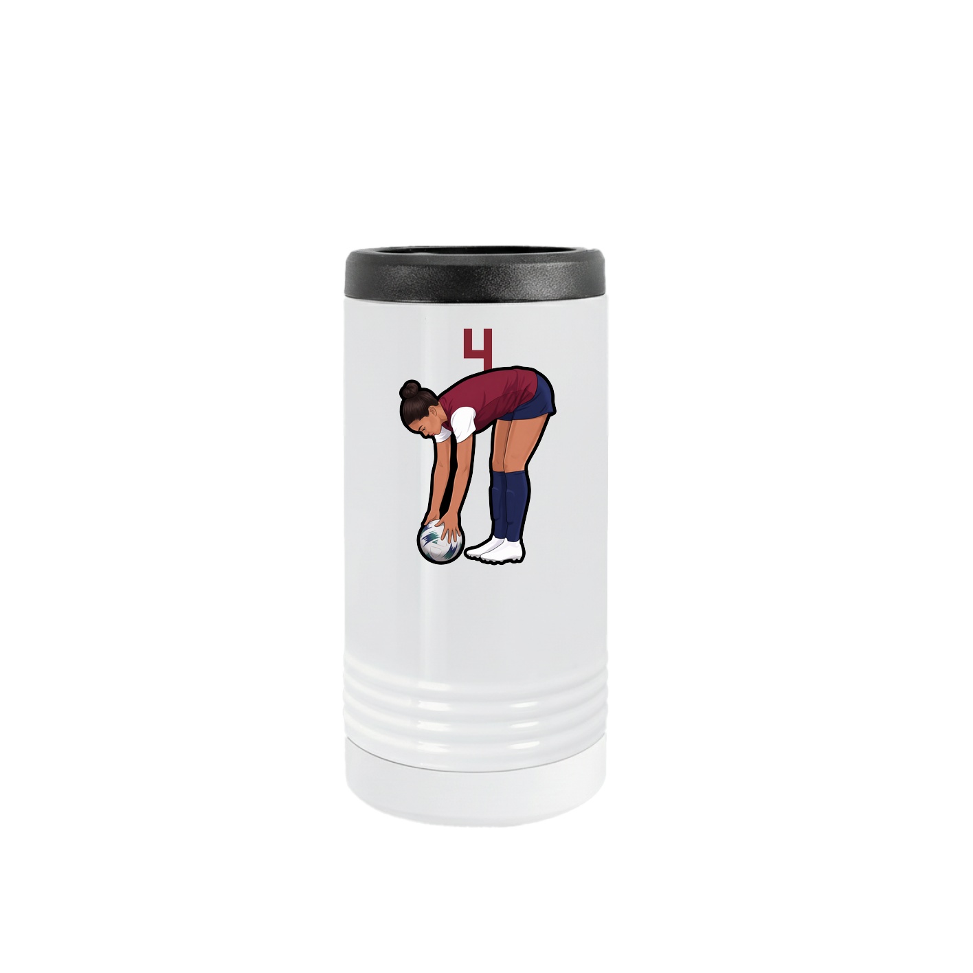 Slim Beverage Holder — Number Top in White