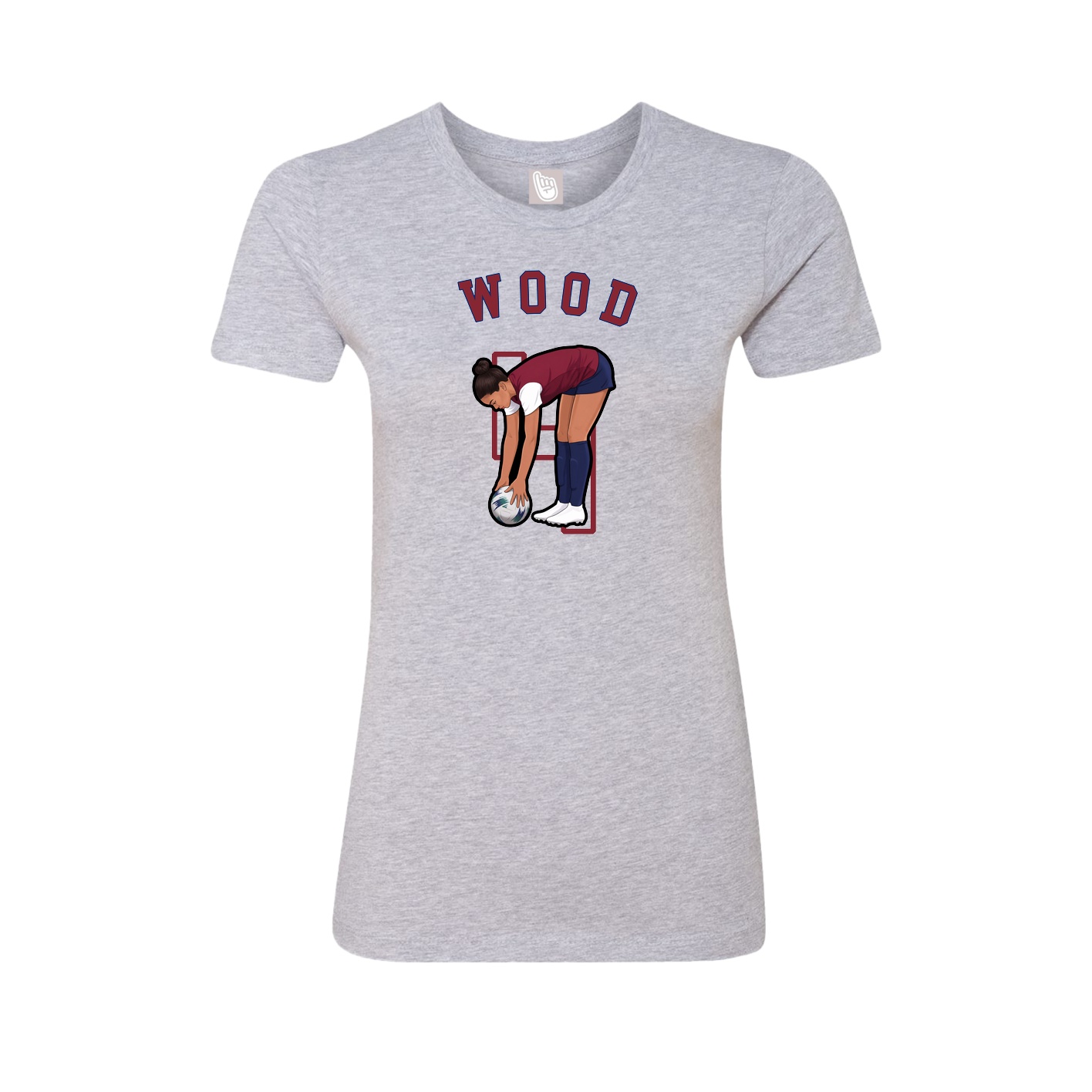 Fitted Women's Tee — Shirsey Arch in Grey