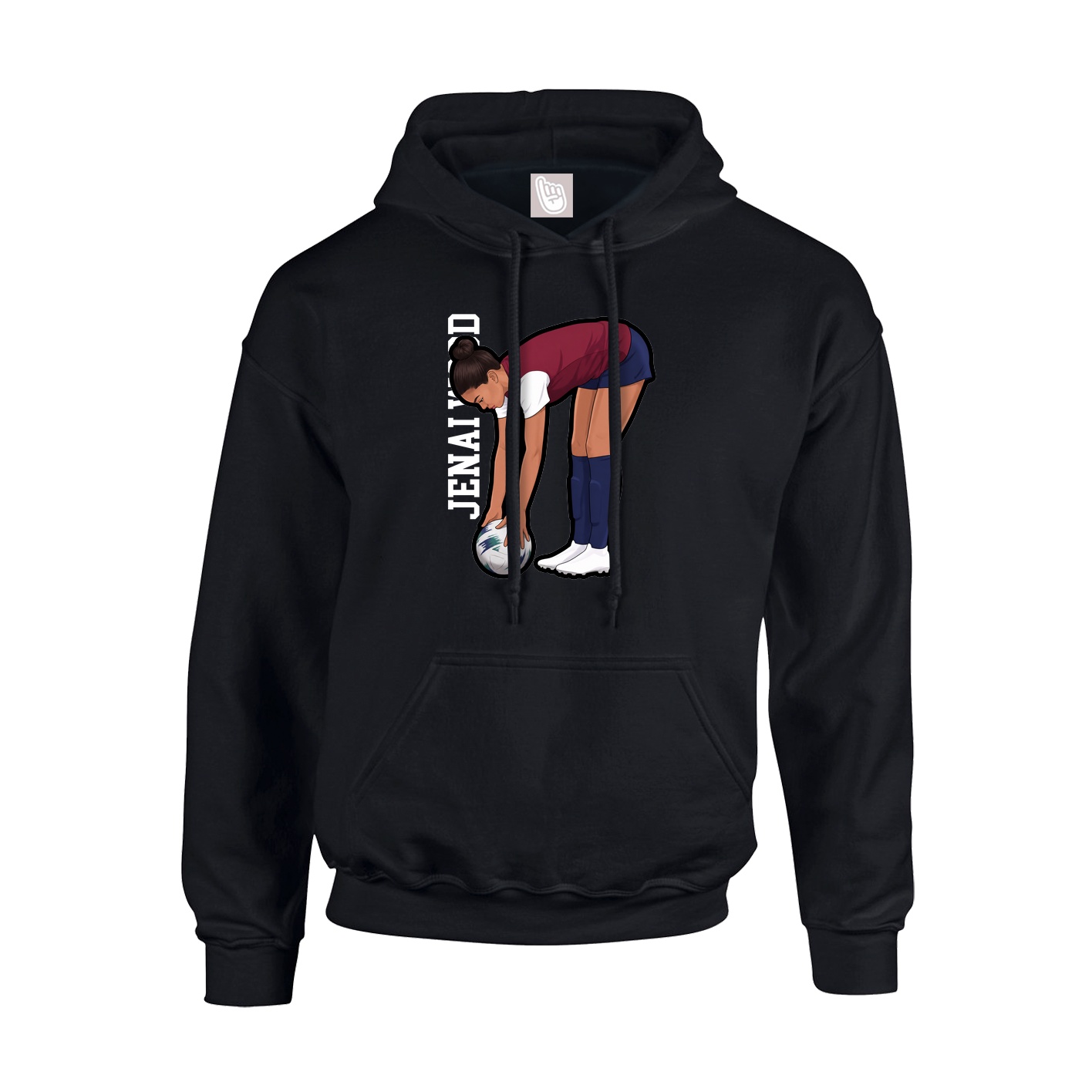 Youth Hoodie — Name Vertical in Black