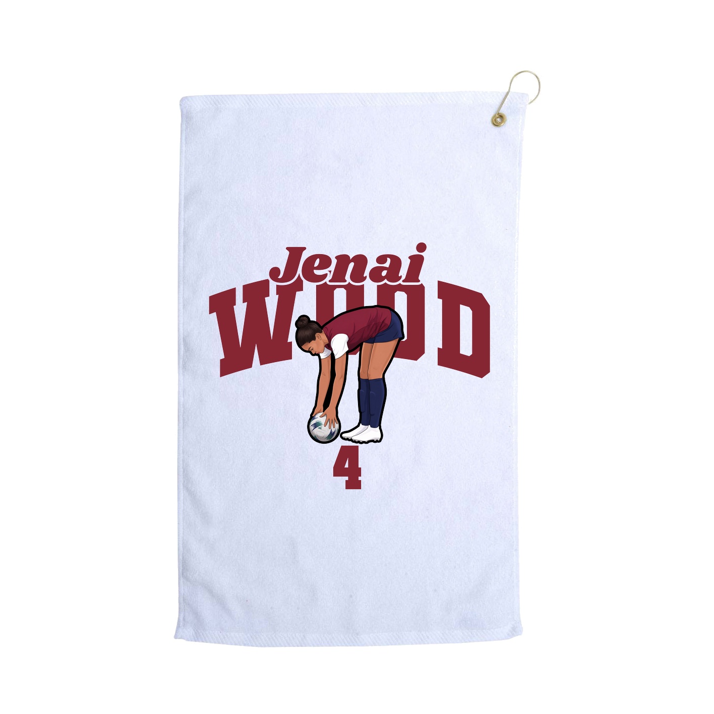 Golf Towel — Signature Arch in White