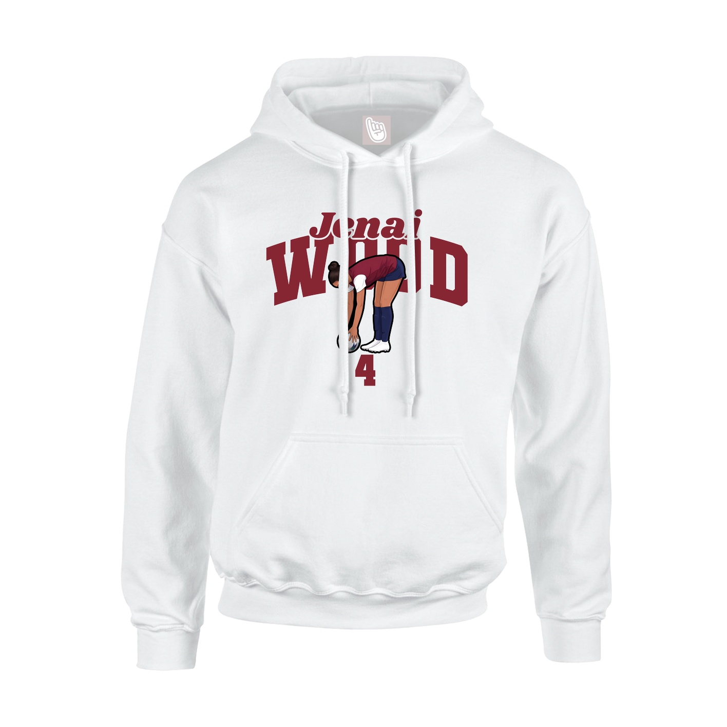 Hoodie — Signature Arch in White
