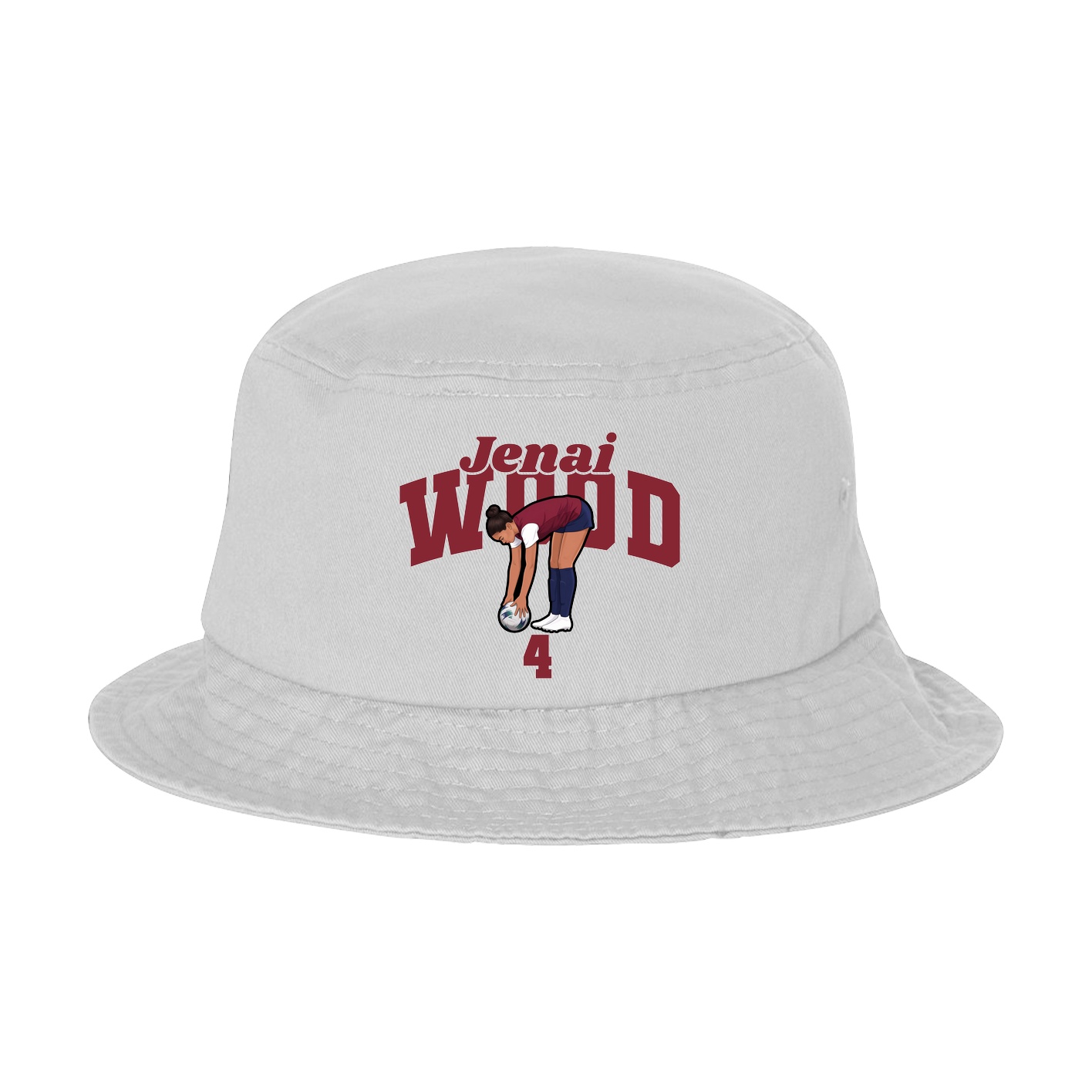 Bucket Cap — Signature Arch in White