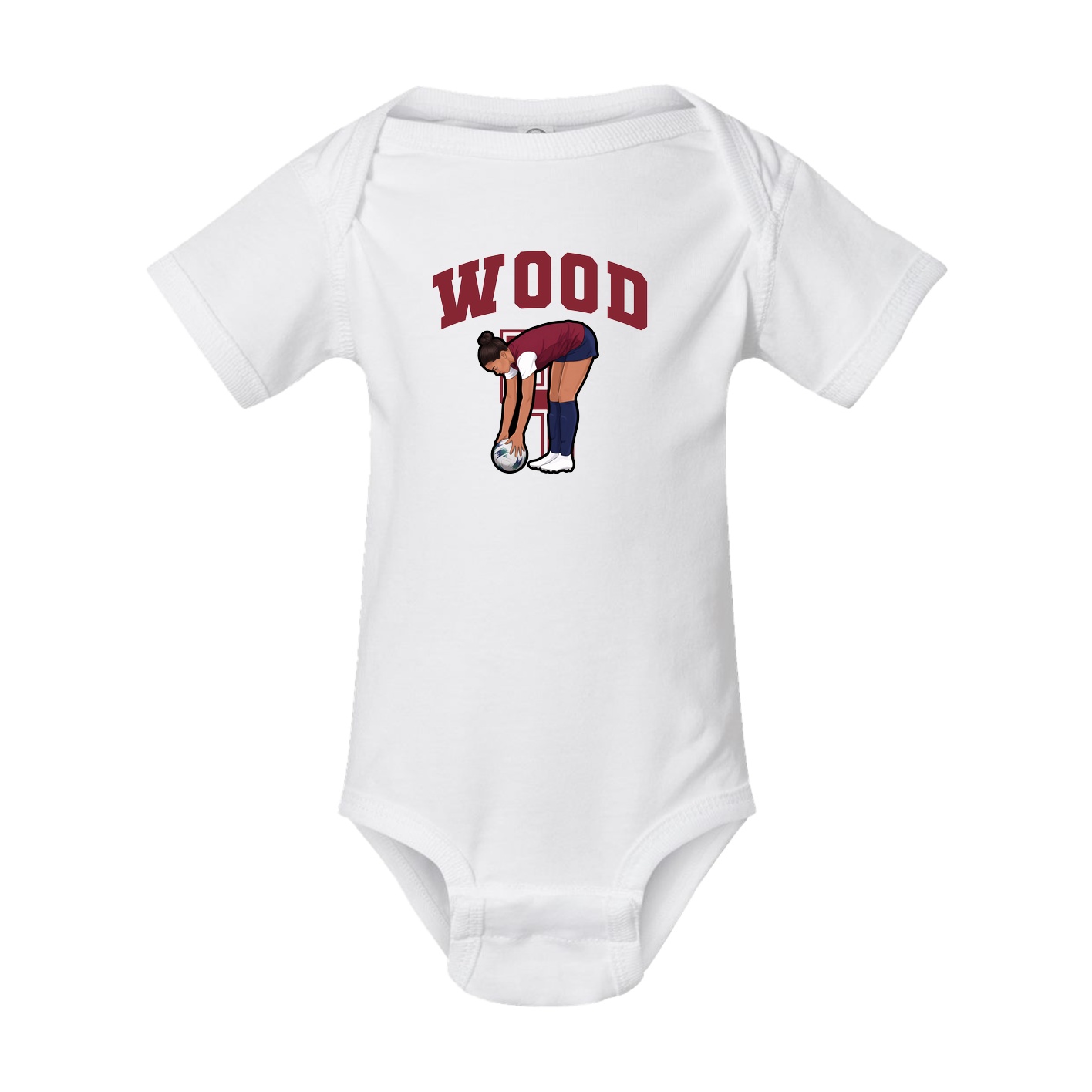 Baby Onesie — Number in White