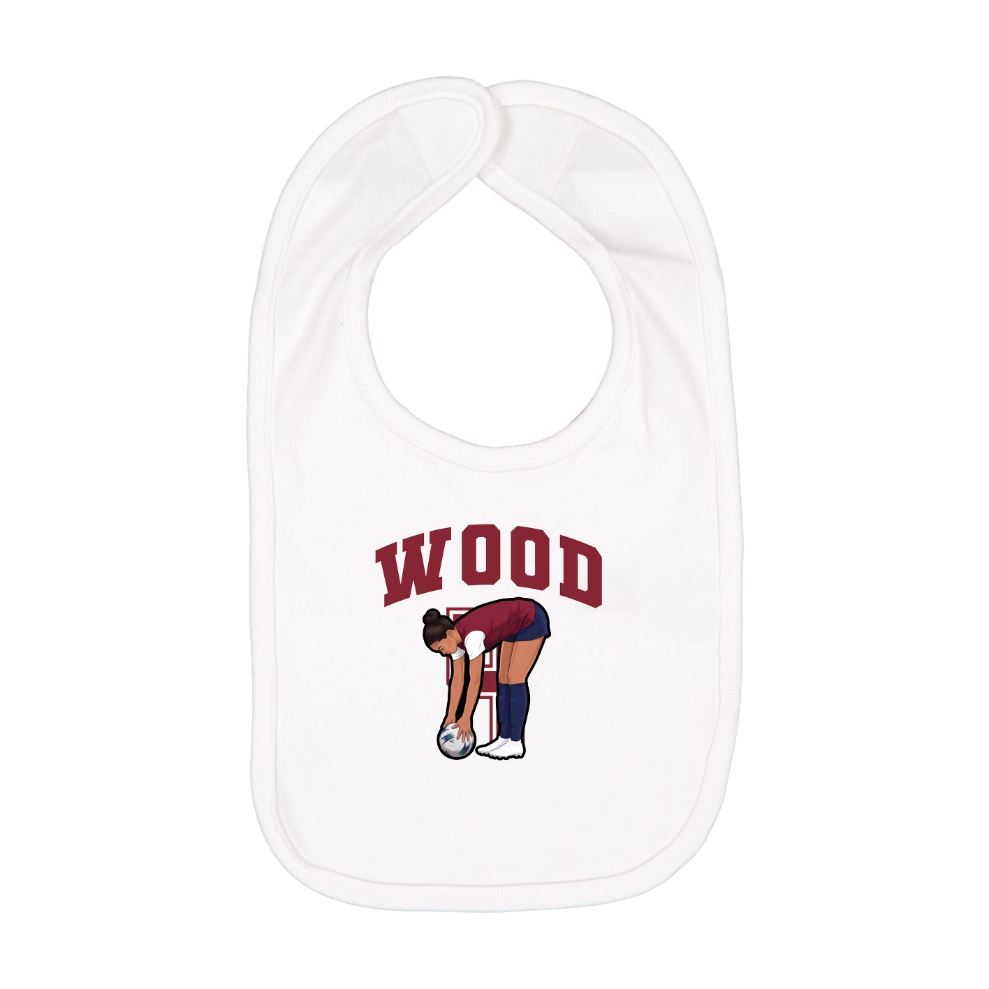 Infant Bib — Number in White