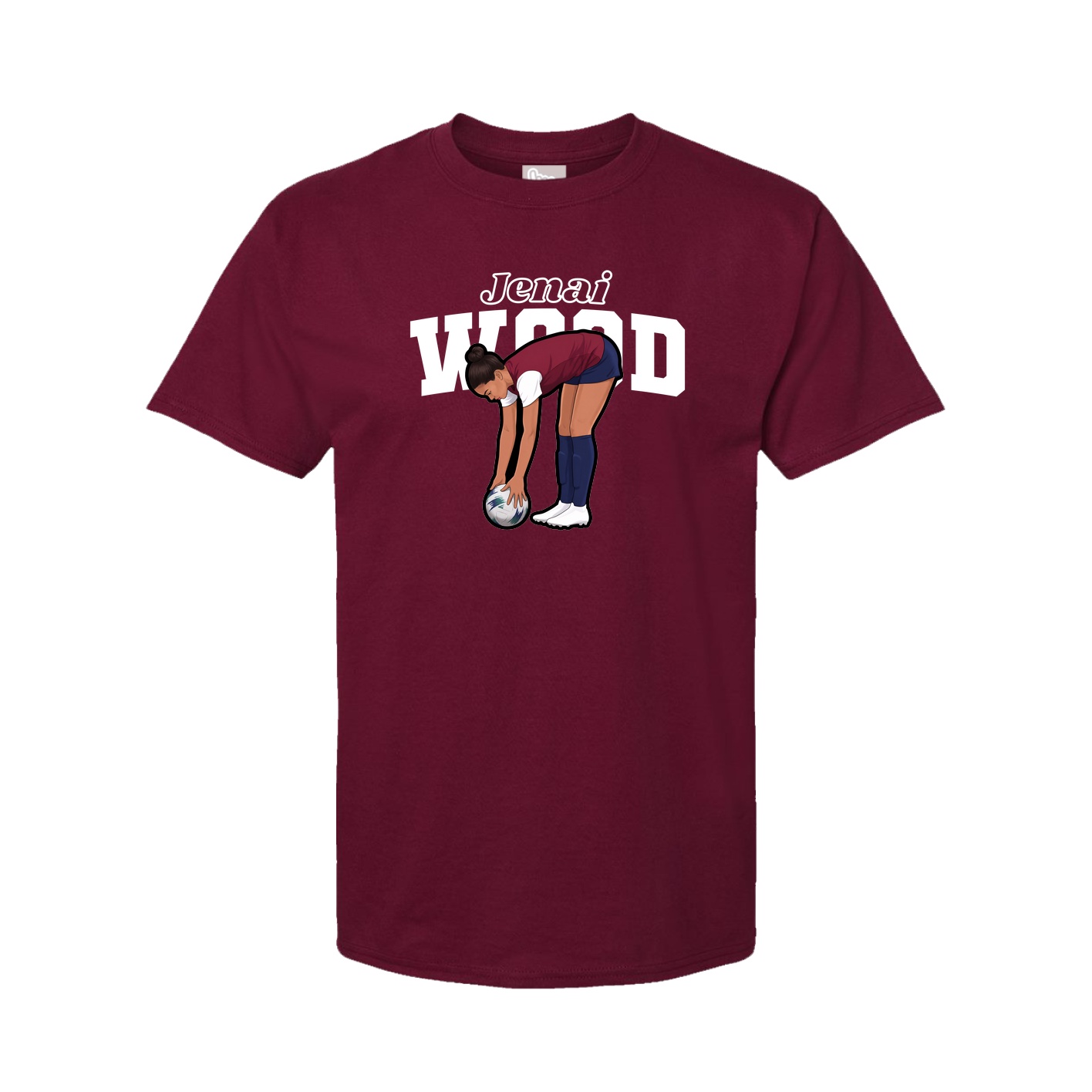 Youth Tee — Name Arch in Cardinal