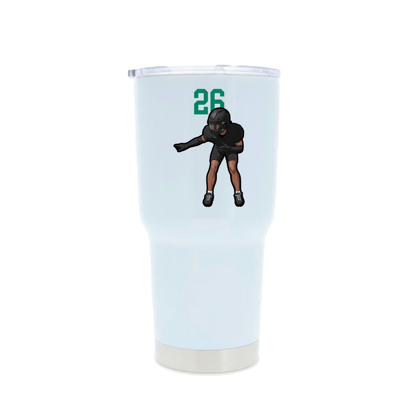 30oz Stainless Steel Tumbler — Number Top in White