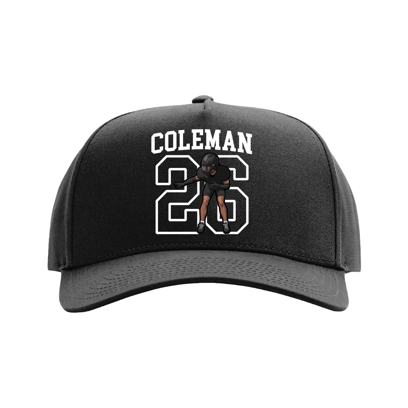 Full Fabric Five-Panel Champ Cap — Shirsey in Black