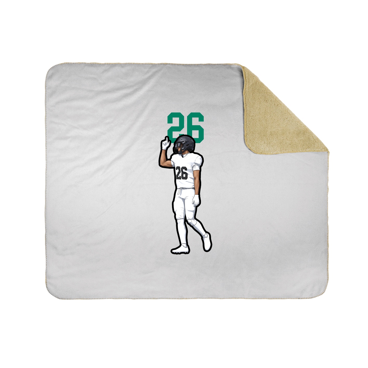 Throw Blanket — Number Top in White