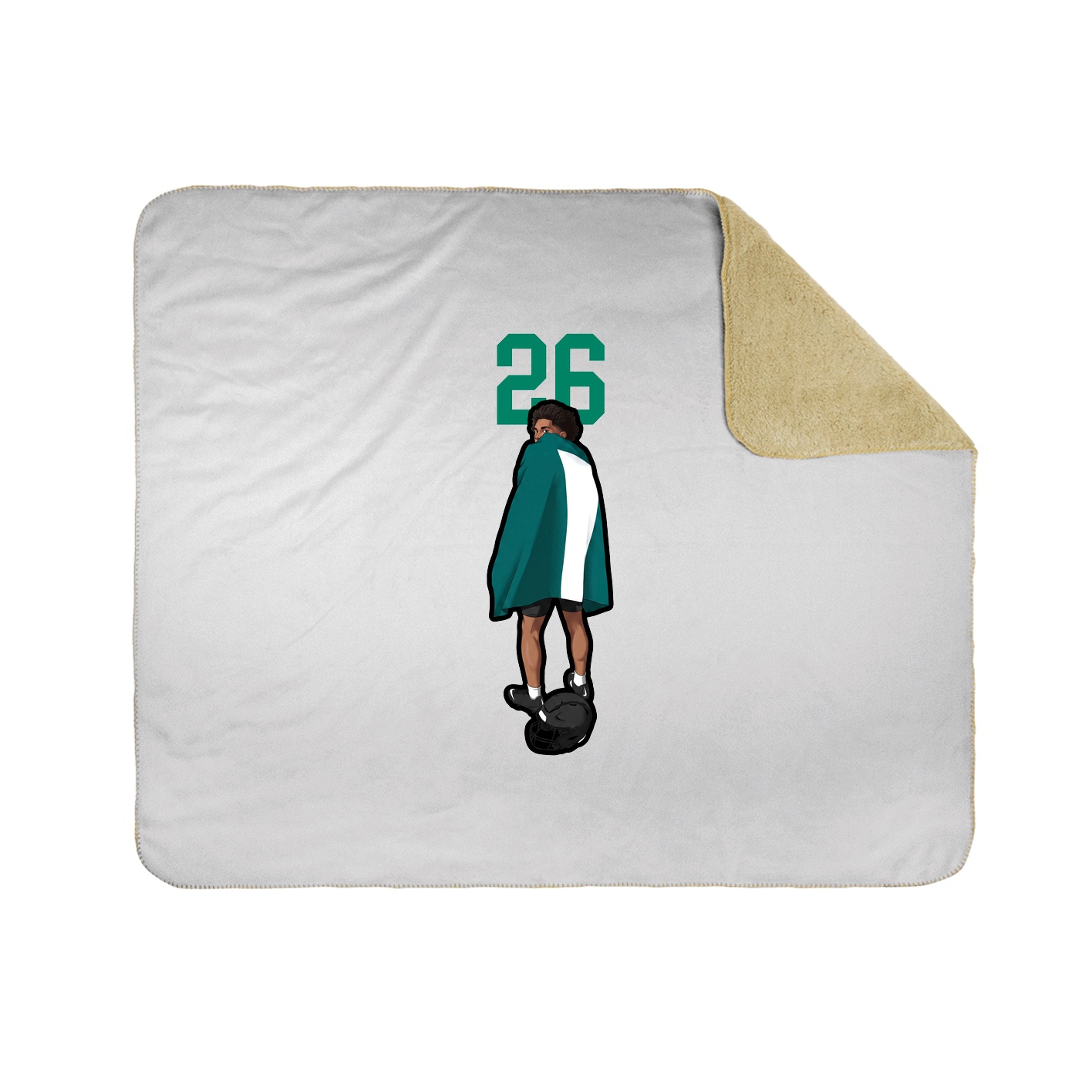 Throw Blanket — Number Top in White