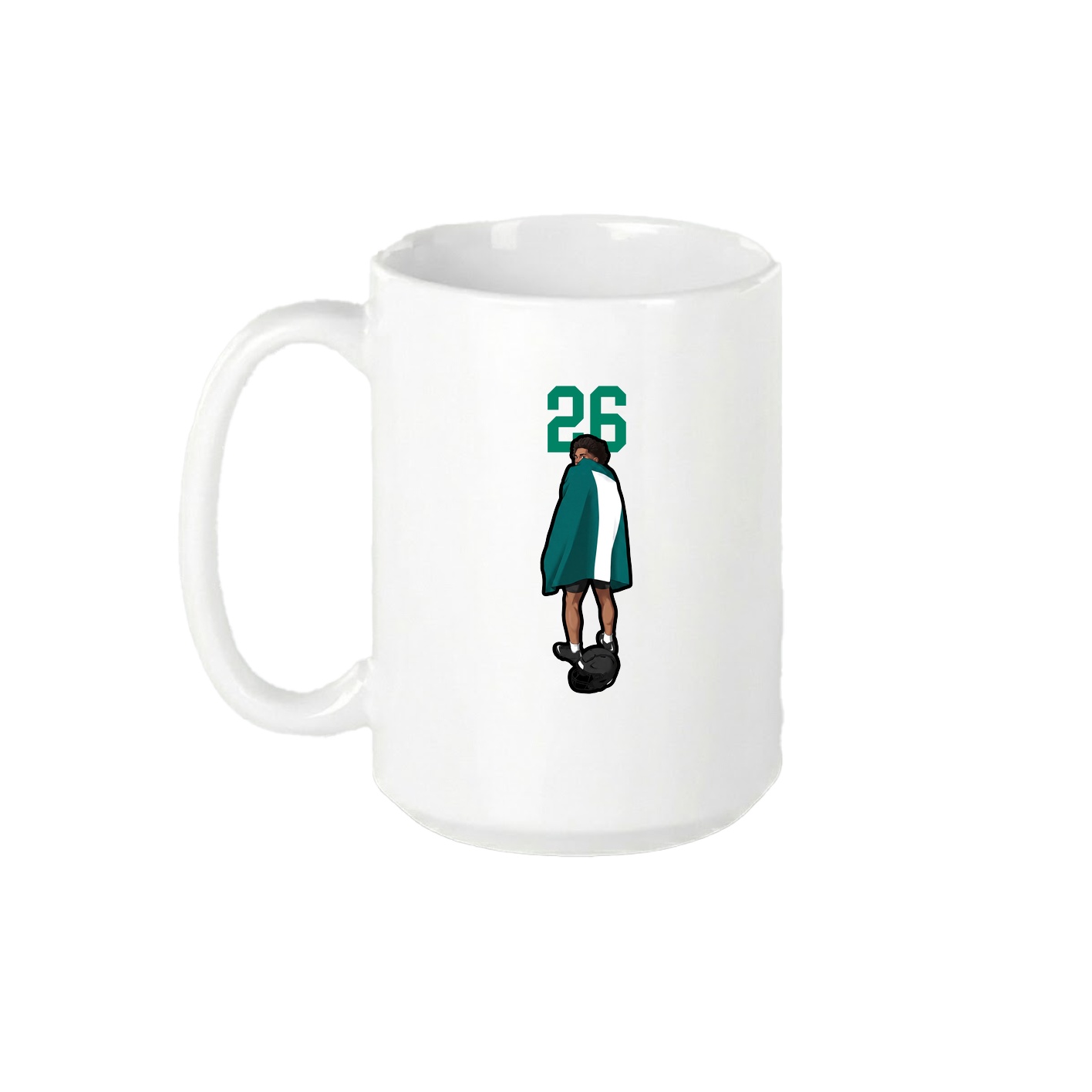 15oz Coffee Mug — Number Top in White