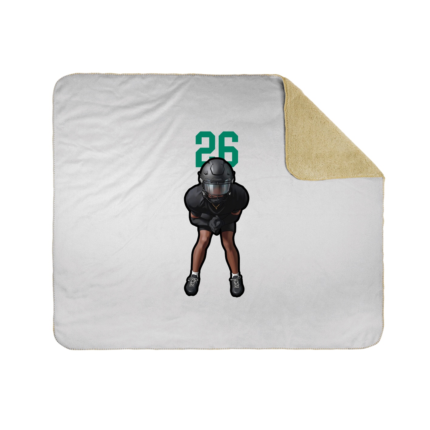 Throw Blanket — Number Top in White